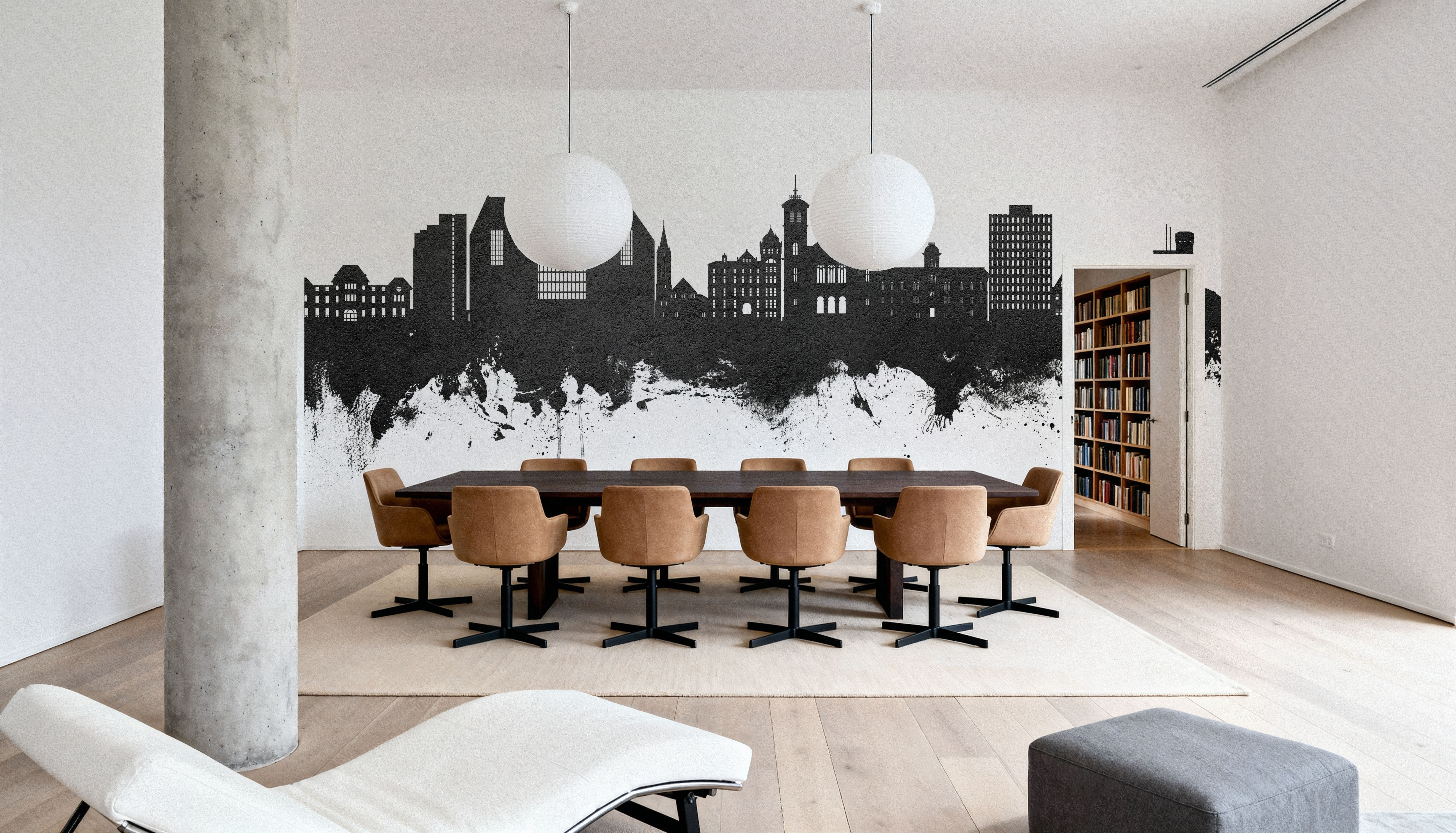 St John's Canada Skyline Black & White