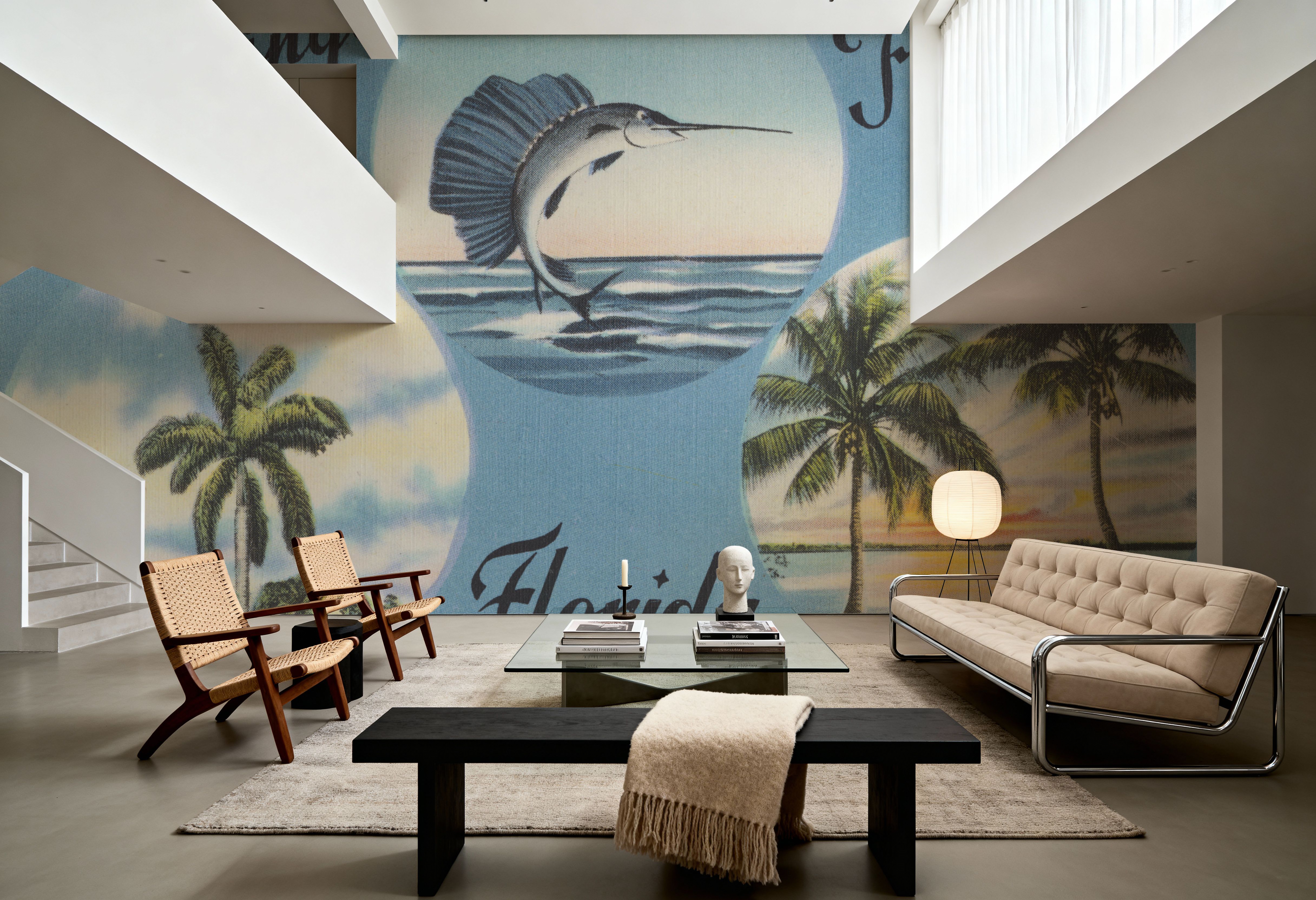 Greetings from Florida Wildlife - Screenprint Postcard, Papel pintado