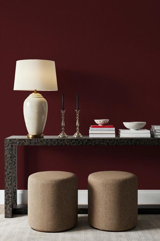 Faux Sand Stucco Finish, Burgundy