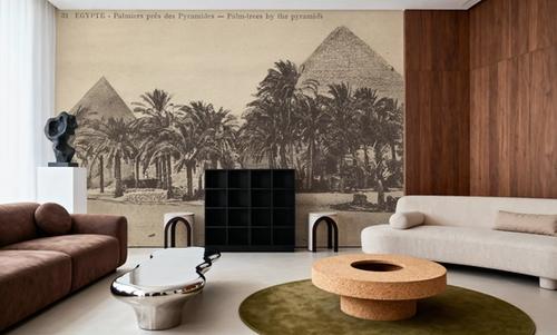 Pyramid Palmtrees Postcard - Screenprint