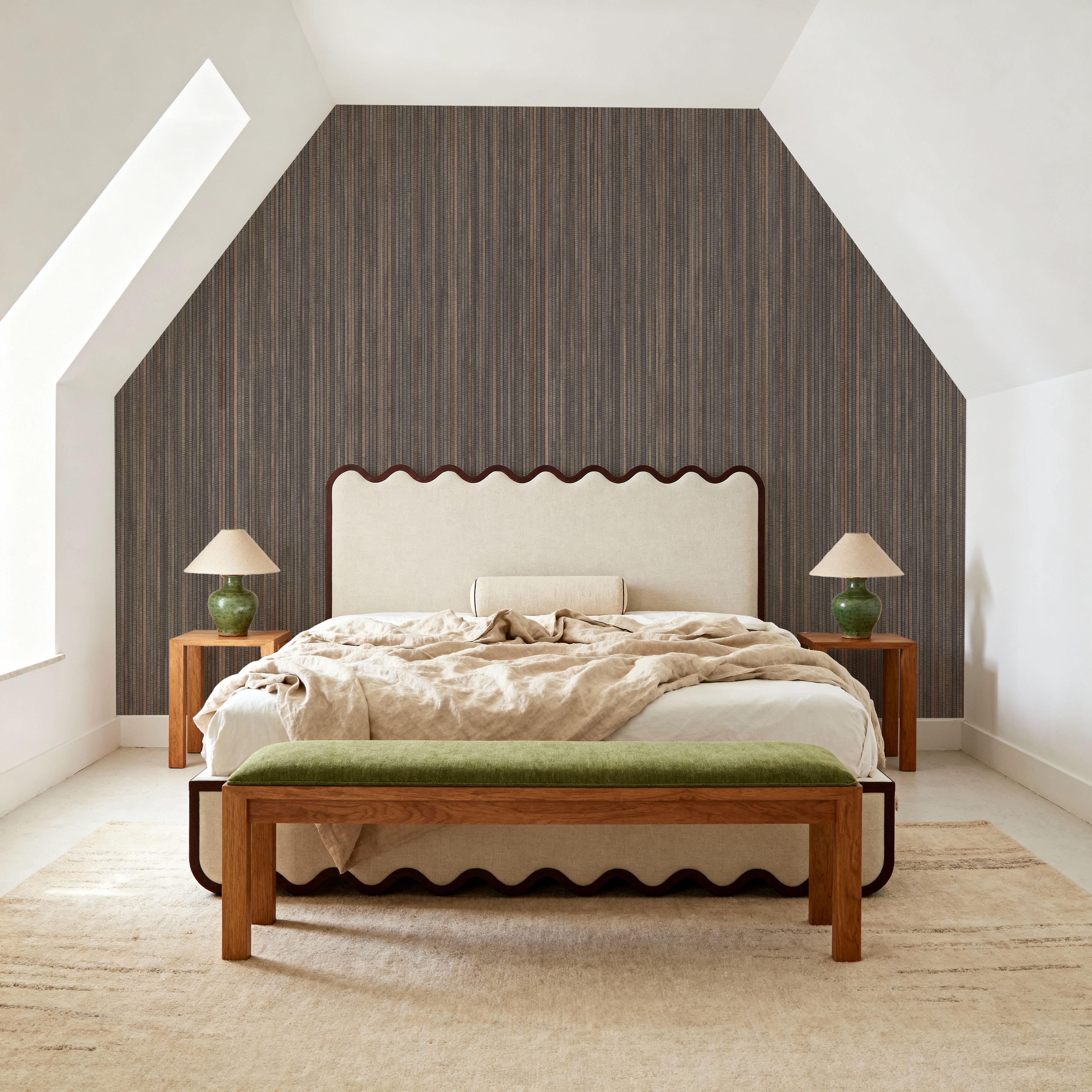 Faux Grasscloth Vertical, Taupe