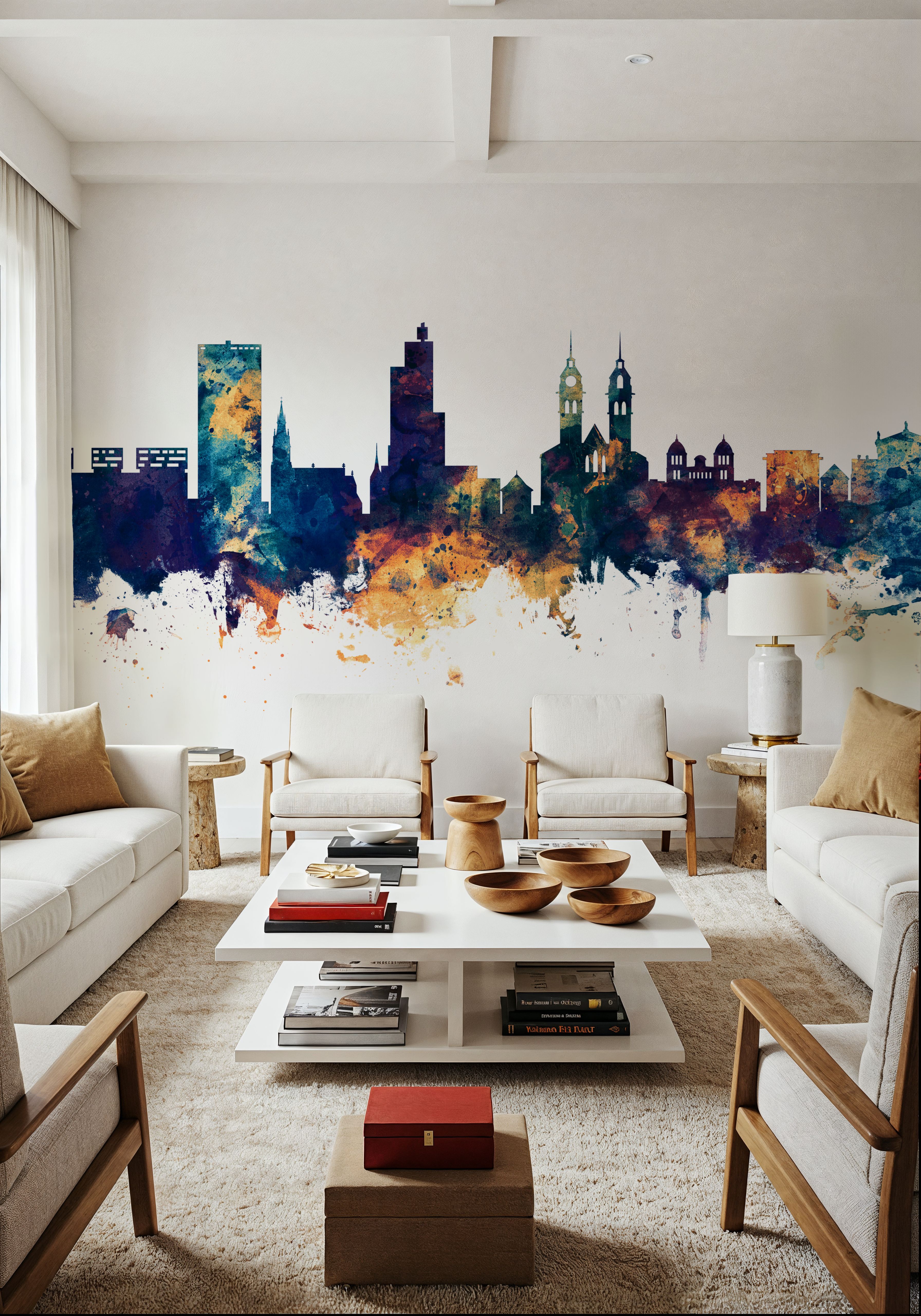 Wintherthur Switzerland Skyline Blue & Bronze