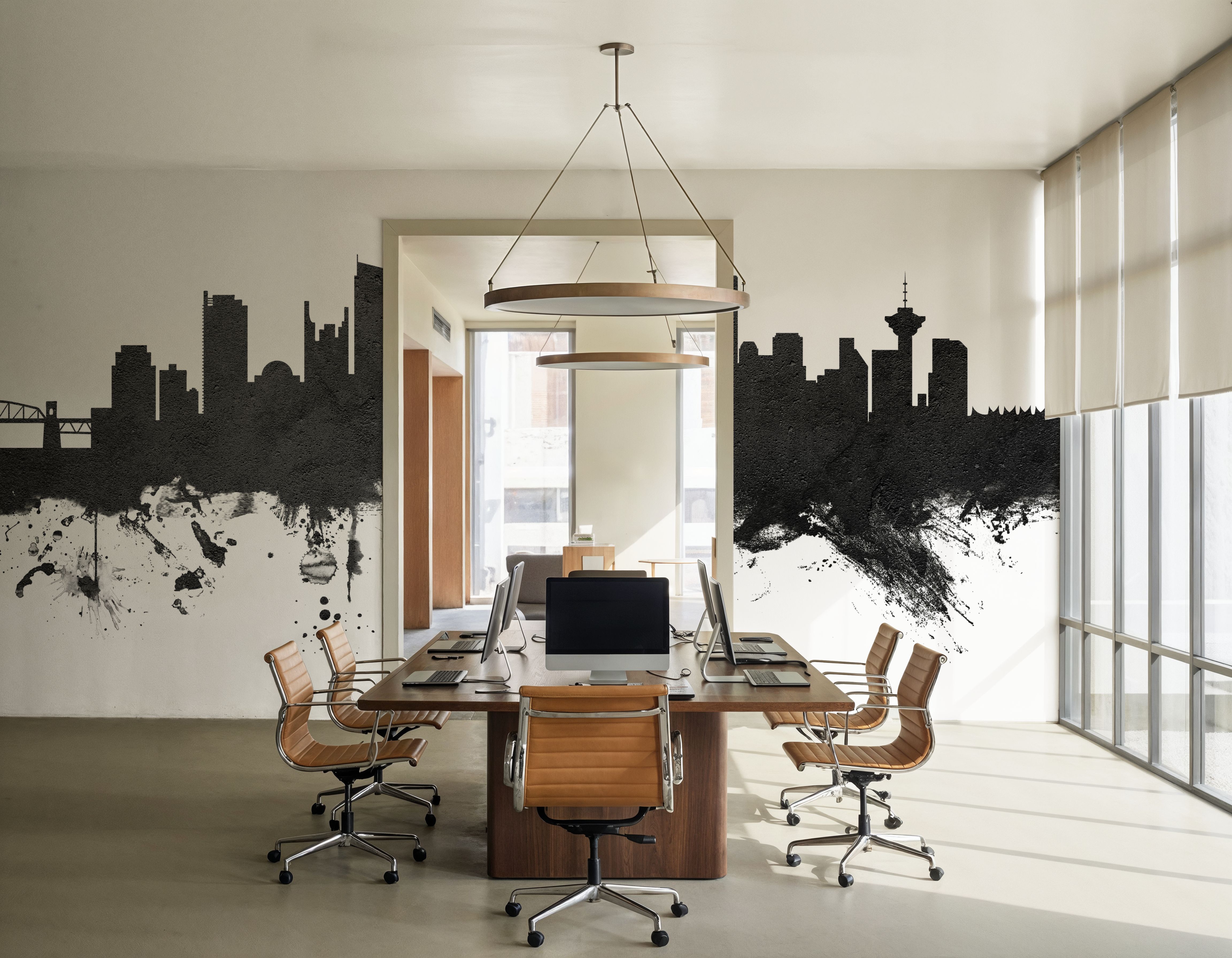 Vancouver Canada Skyline Black & White