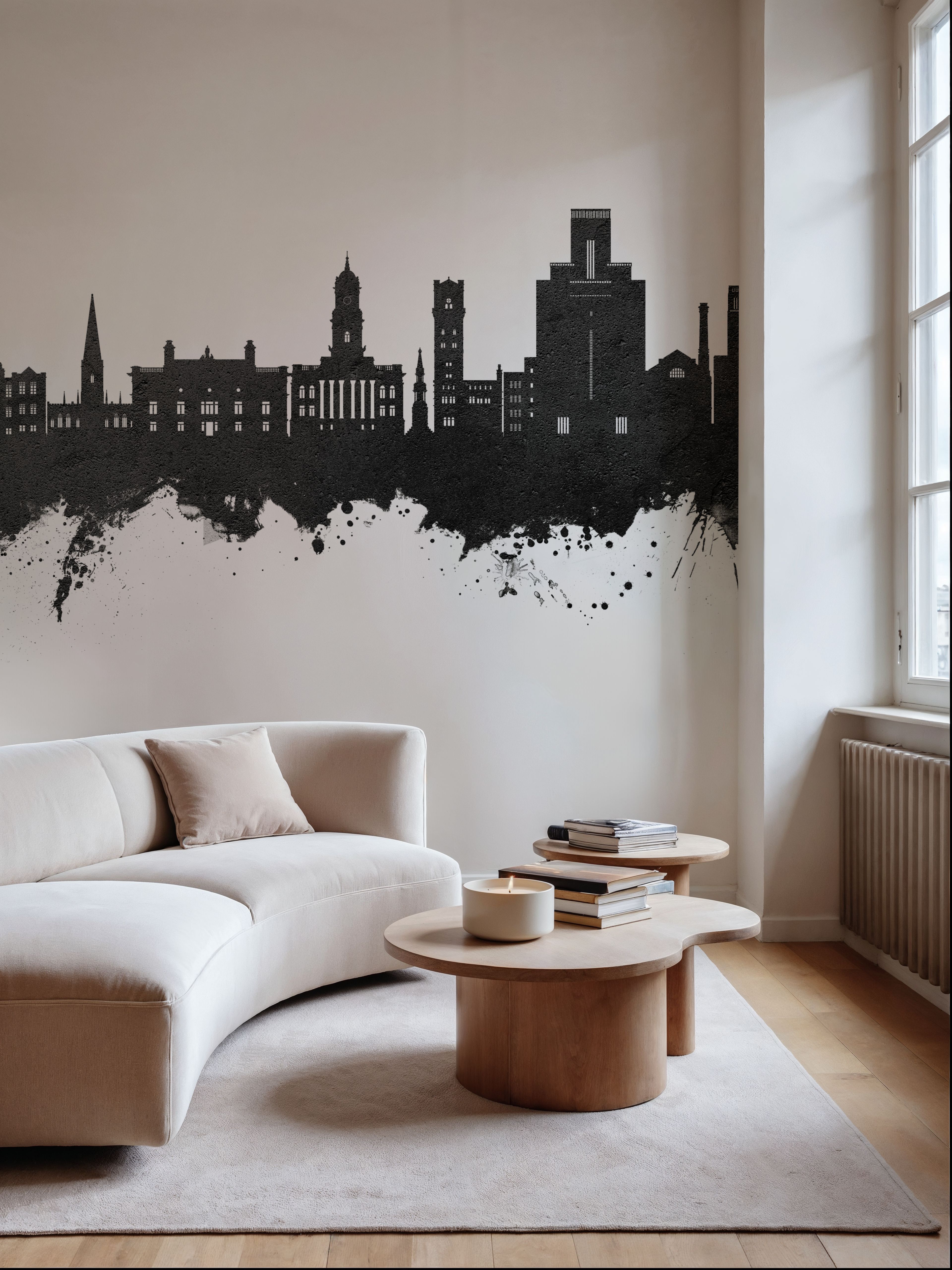 Birkehead England Skyline Black & White