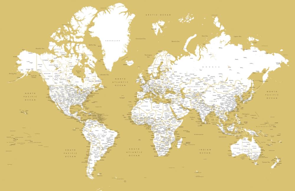 World Map Cities - Andrew
