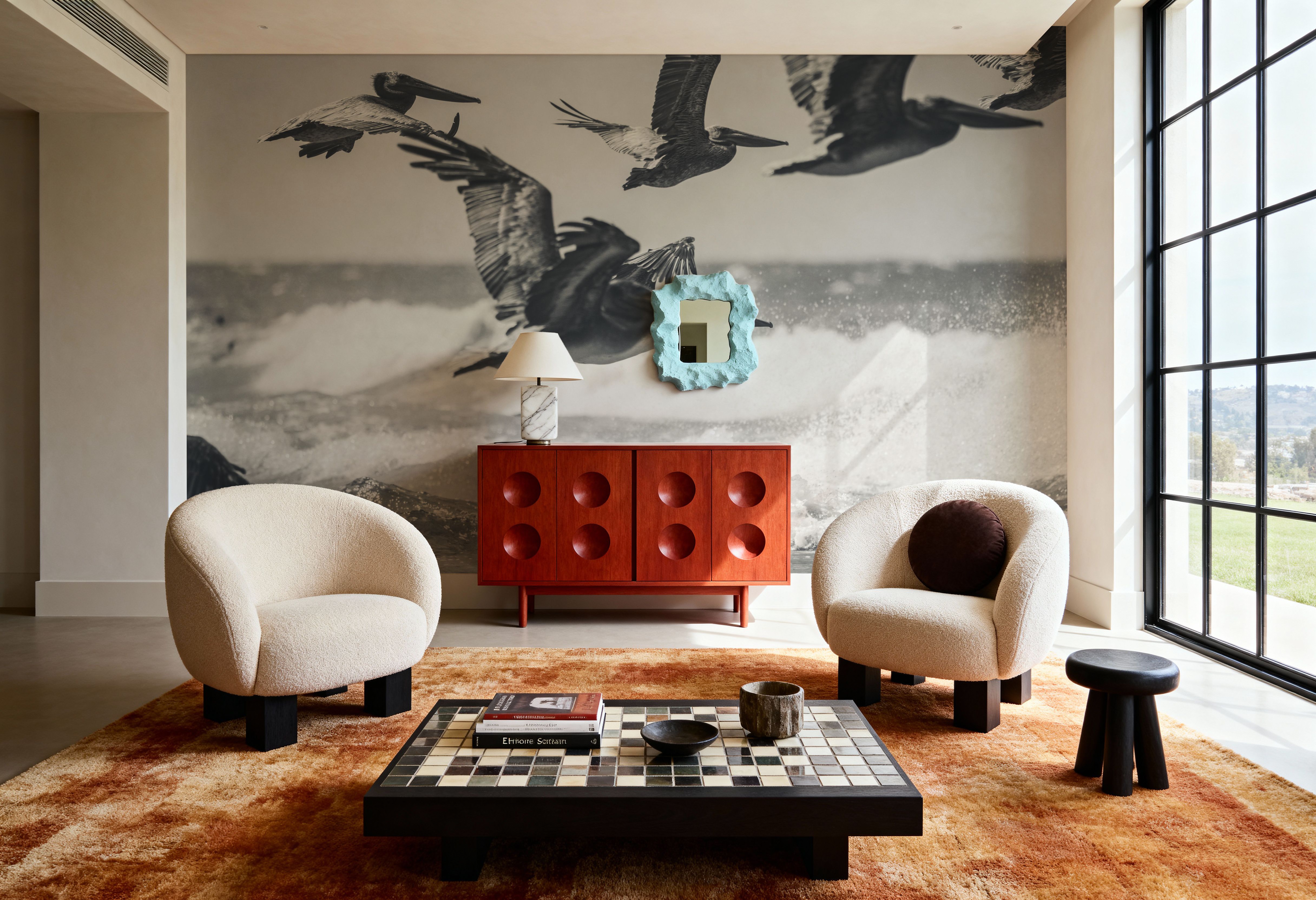 Pelican Beach, Papier peint