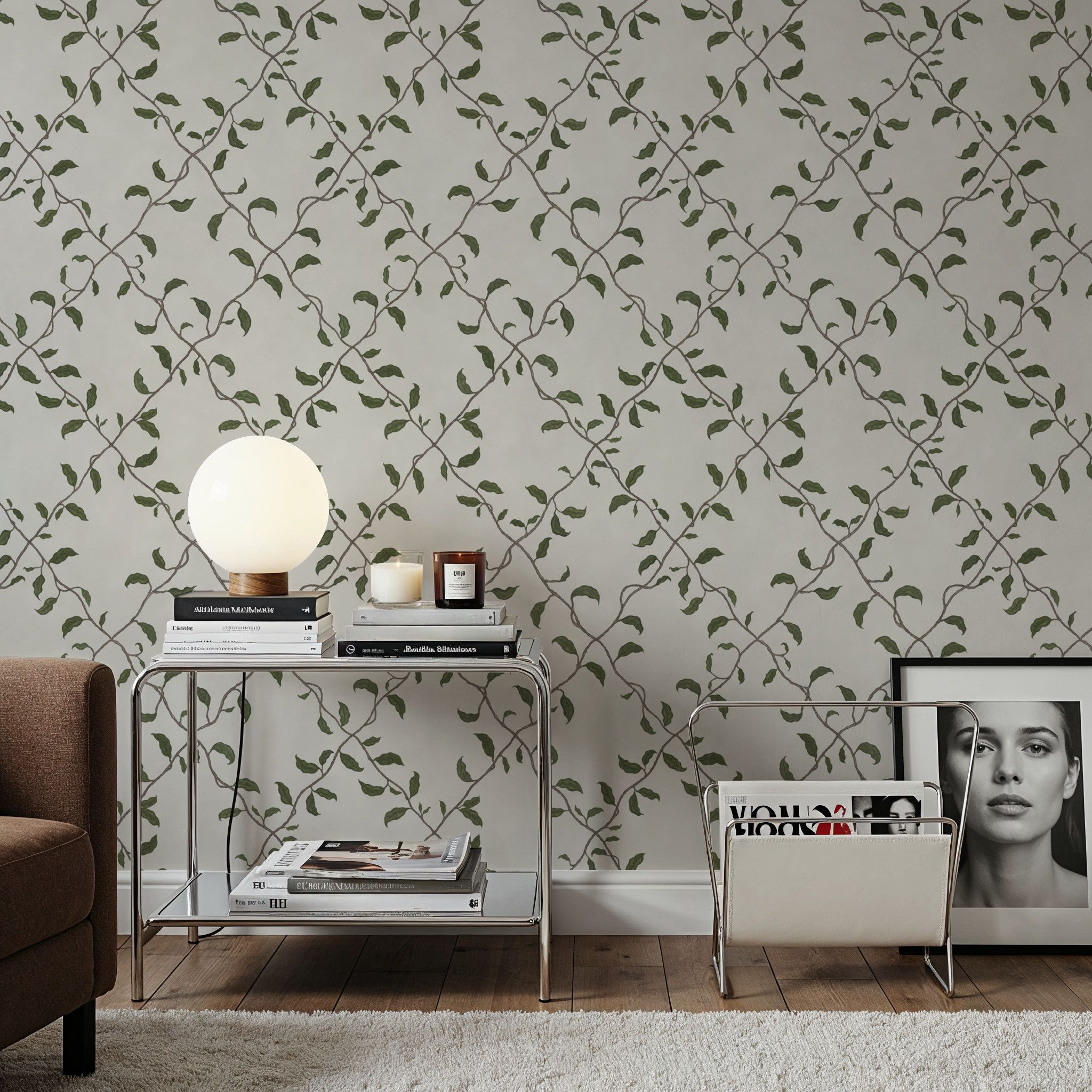 Emerald Trellis, Cloud, Wallpaper