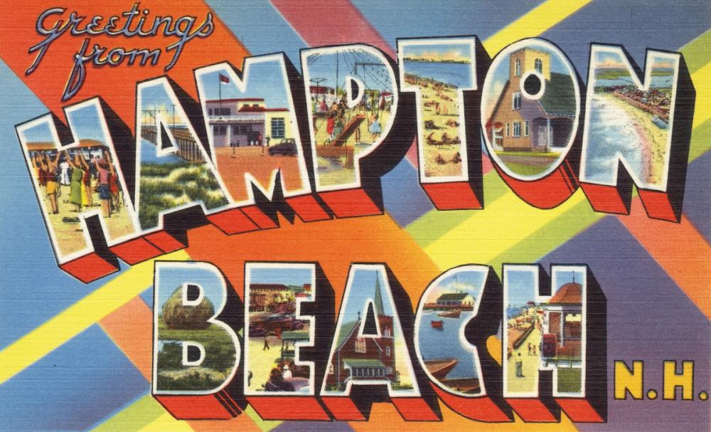 Greetings from Hampton Beach - Screenprint Postcard