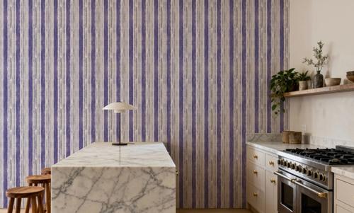 Botanical Blue Thick Lines