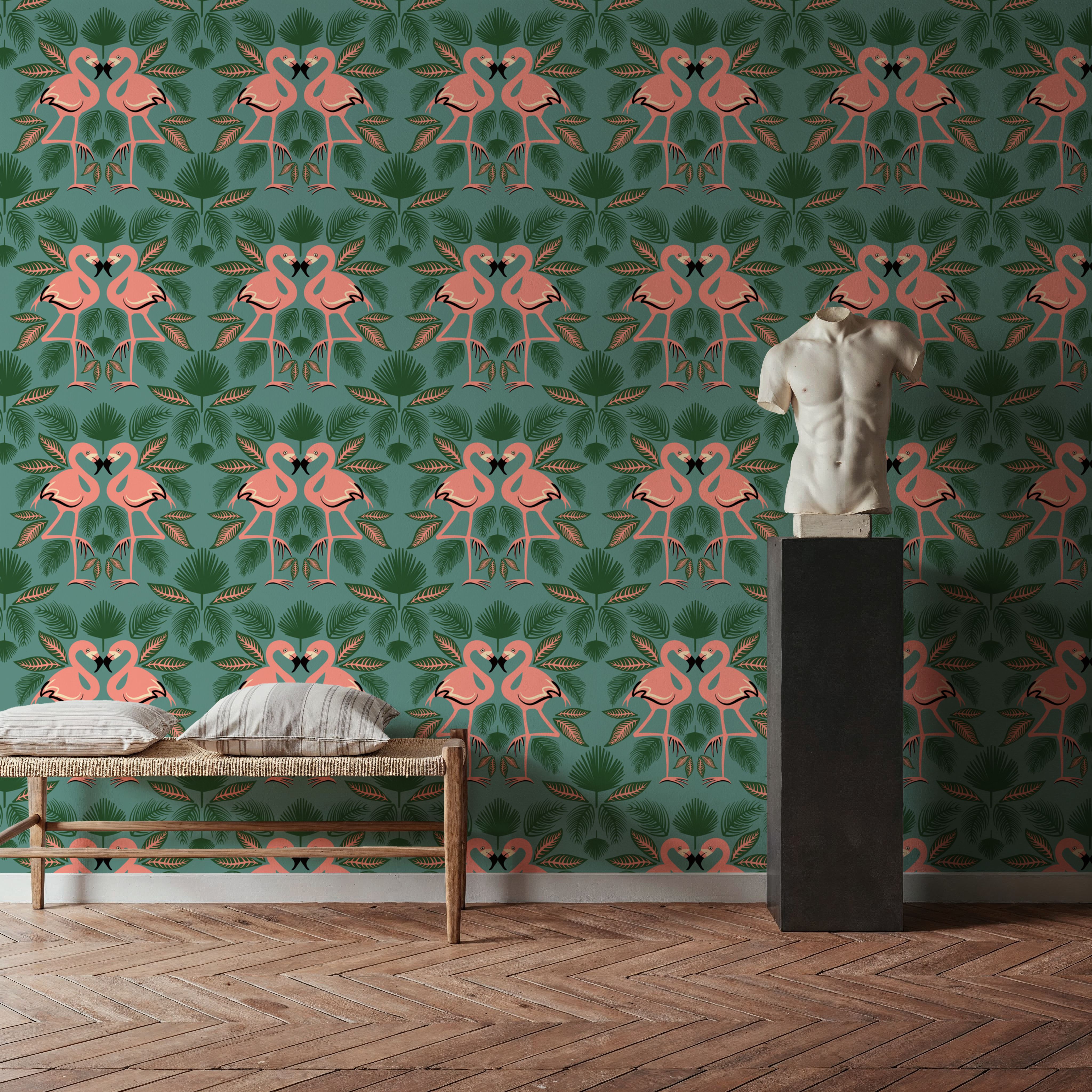 Flamingo Friends, Wallpaper