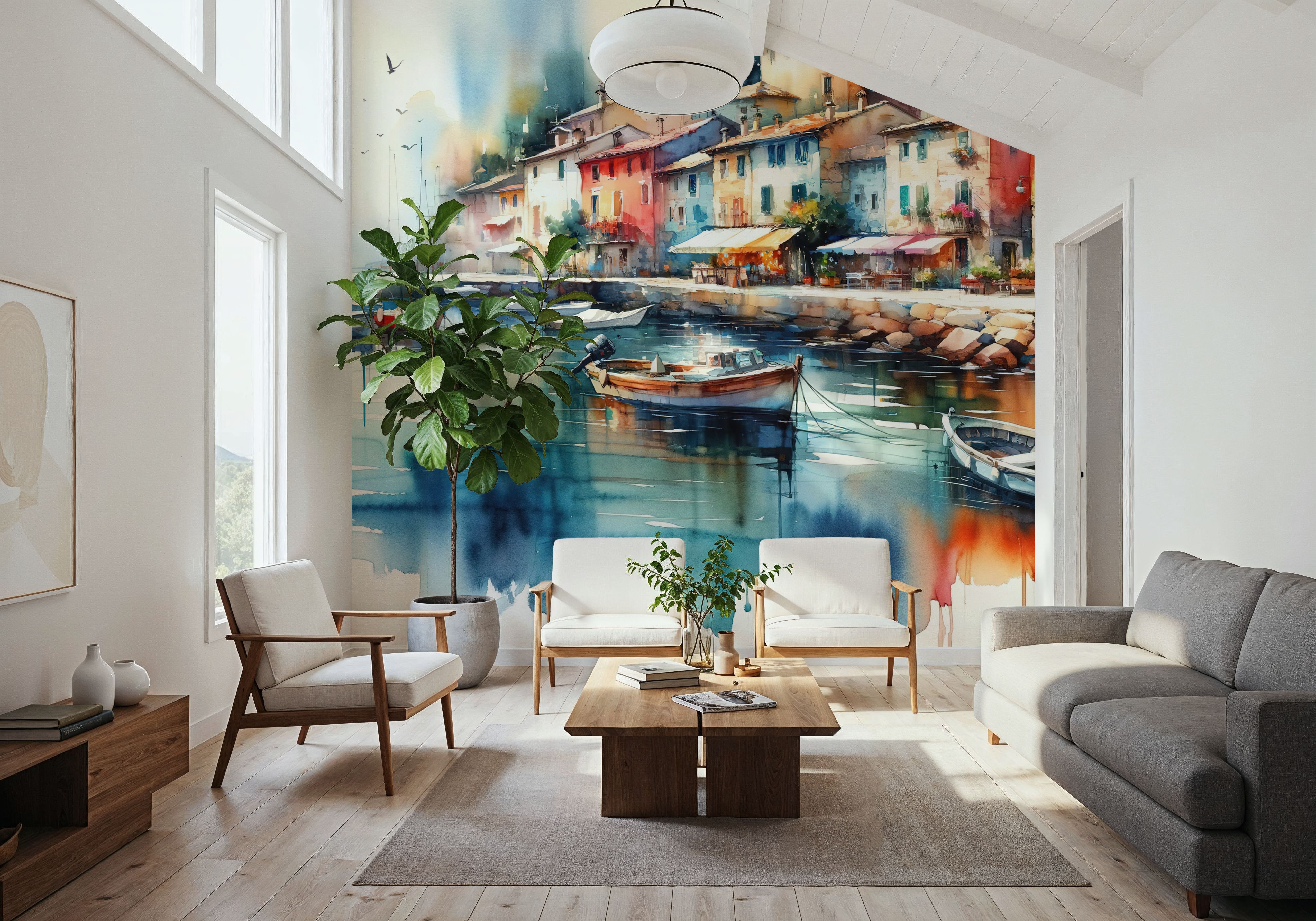 Seaside Village Tranquility, Carte da parati