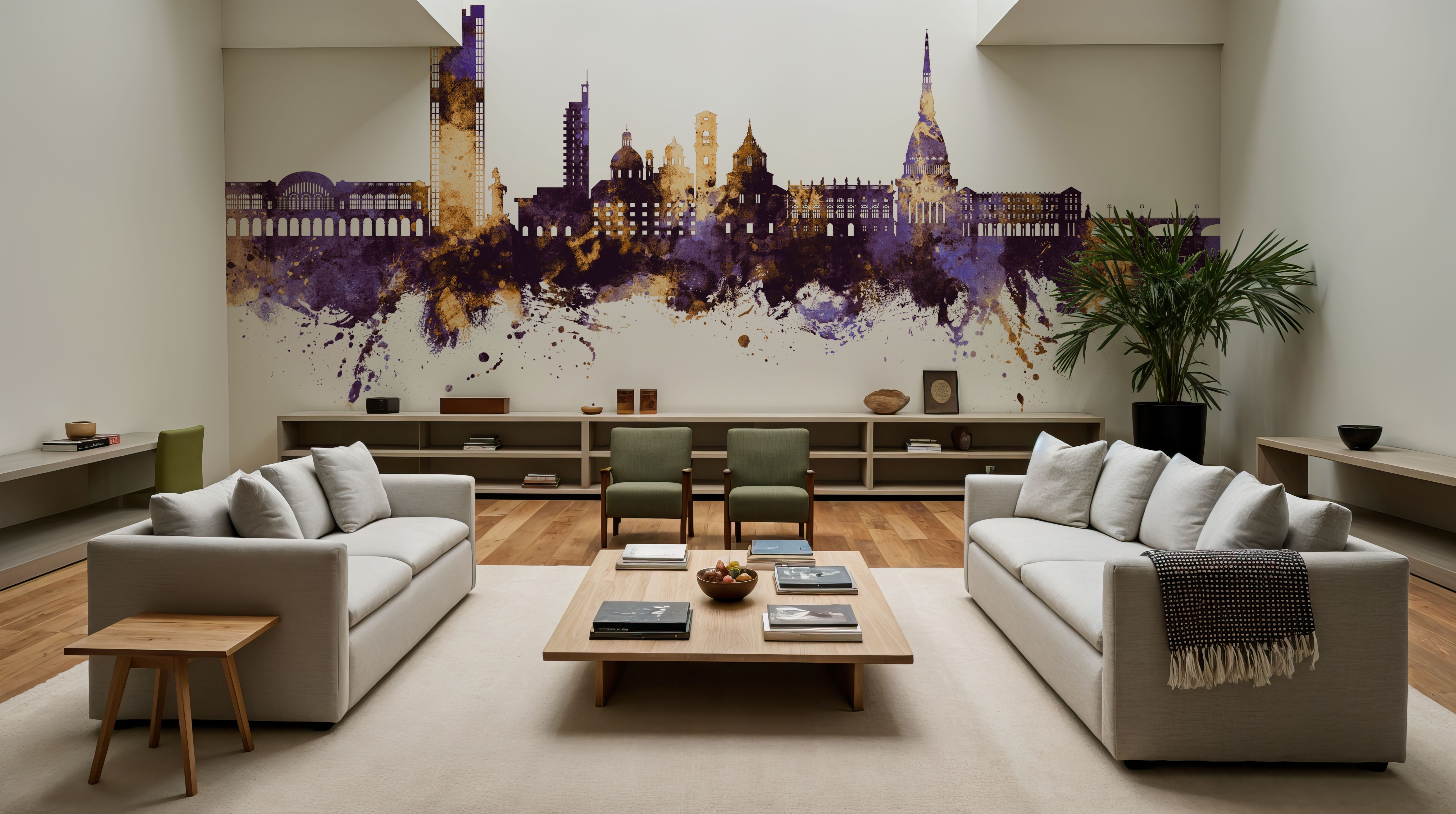 Turin Italy Purple & Gold