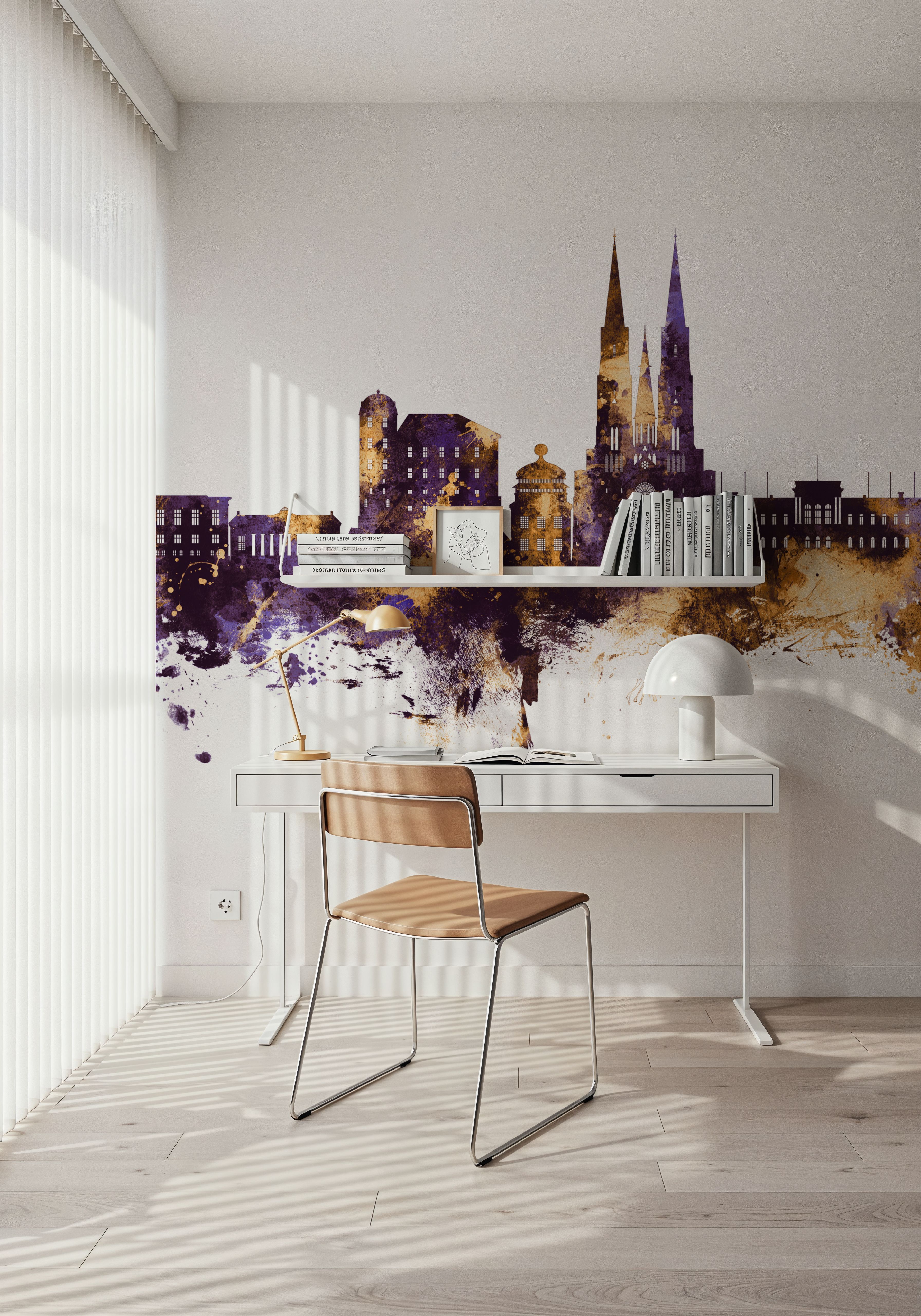 Uppsala Skyline Purple & Gold