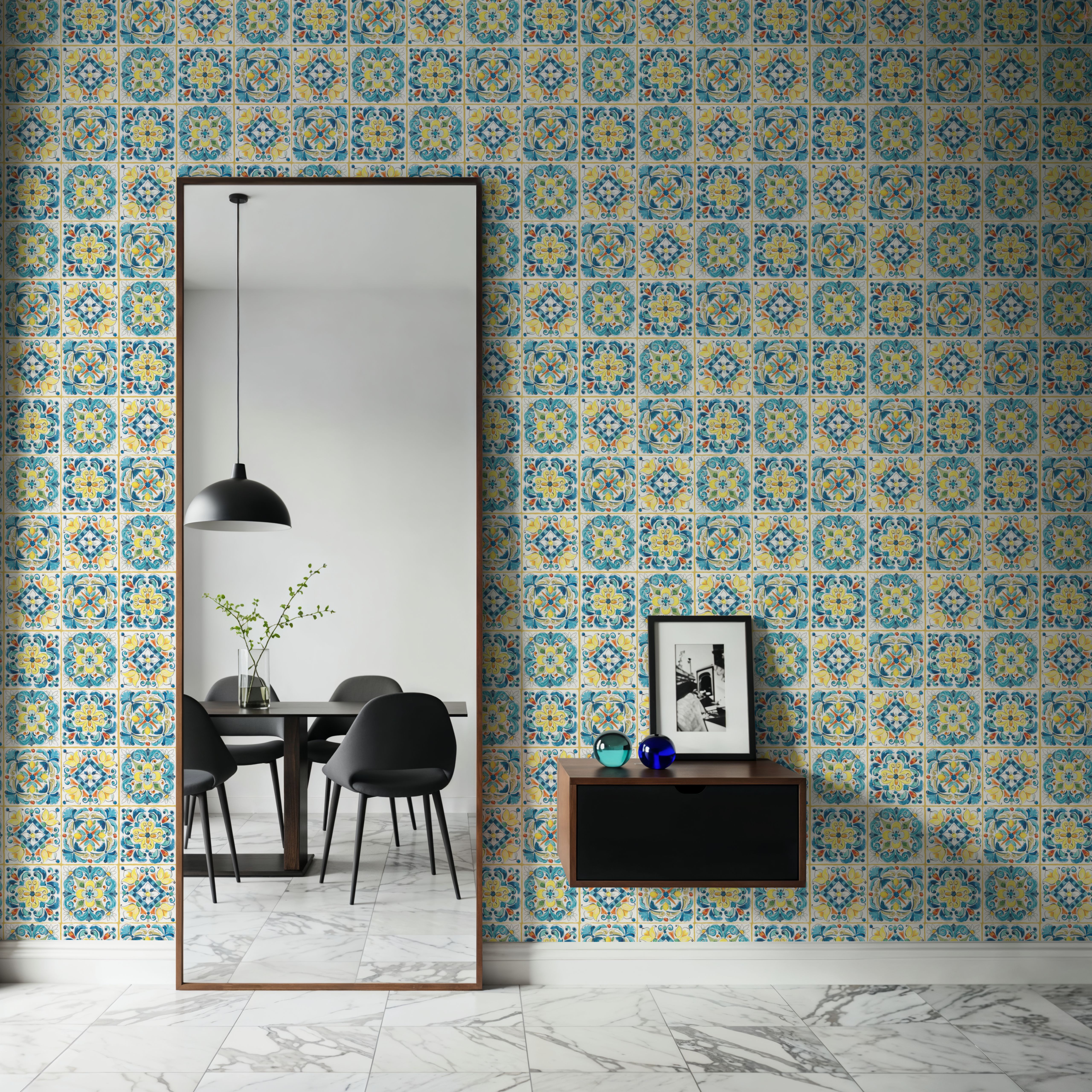 Maritime Tiles Yellow and Blue