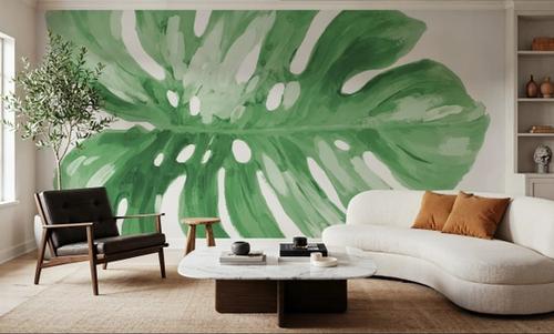 Colorful Tropical Leaf Green I