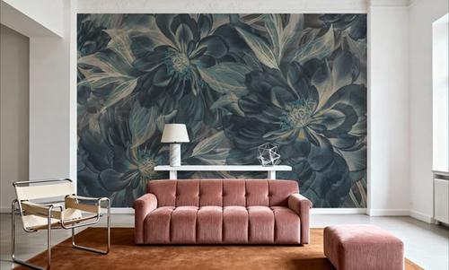 Peony Study - Midnight Teal