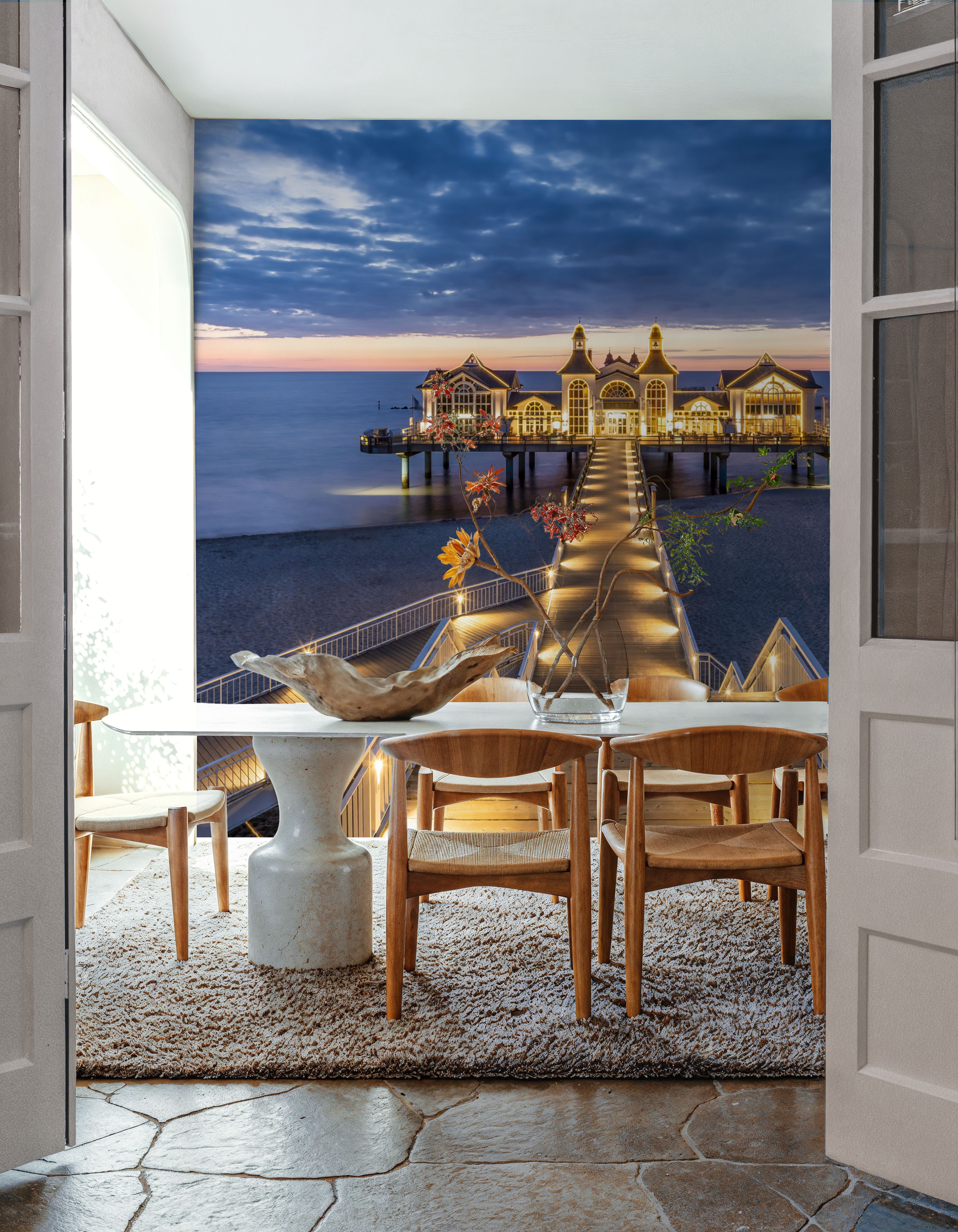 Sellin Pier at Night Panorama