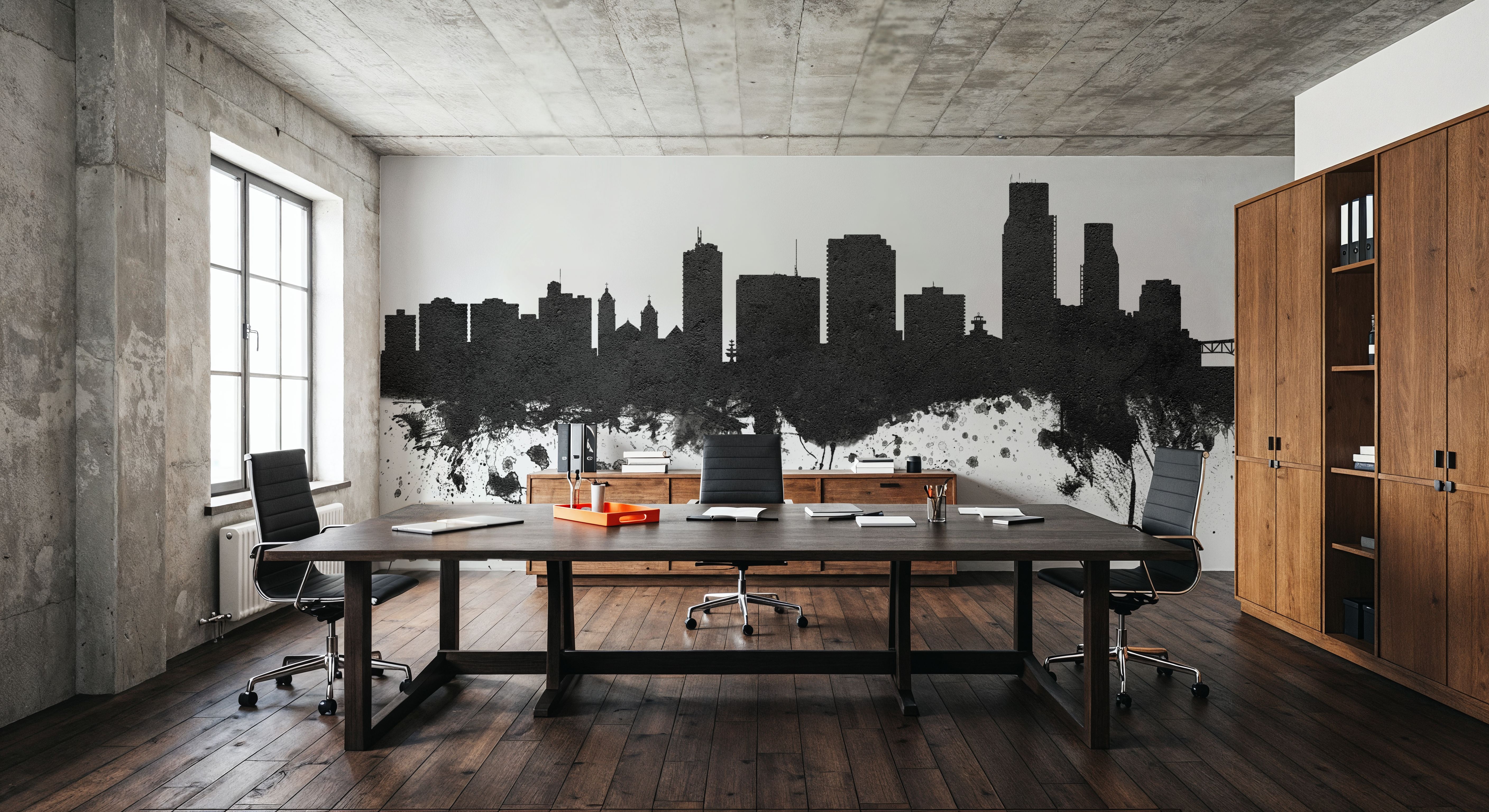 Corpus Christi Texas Skyline Black & White