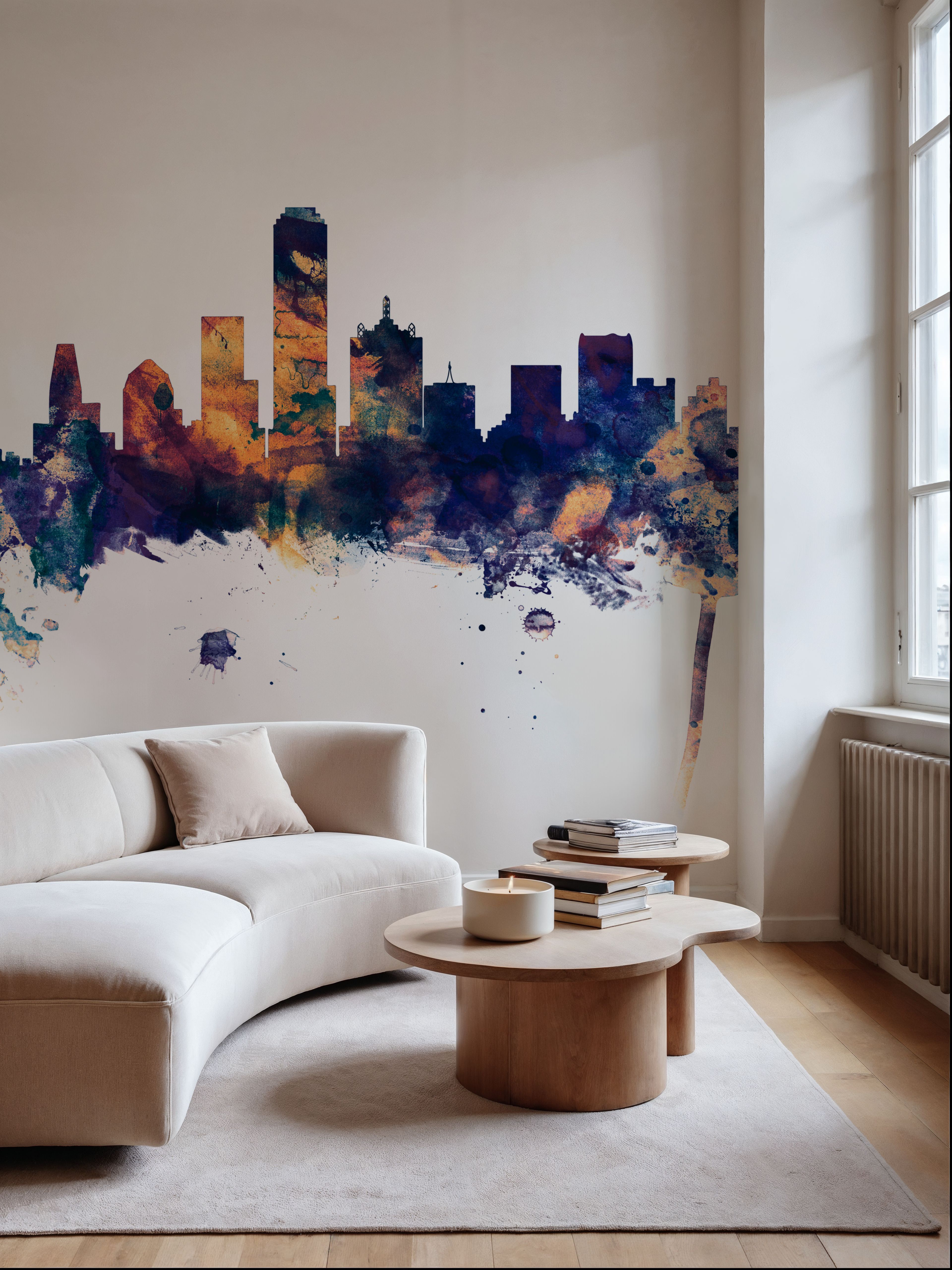 Dallas Skyline Blue & Bronze