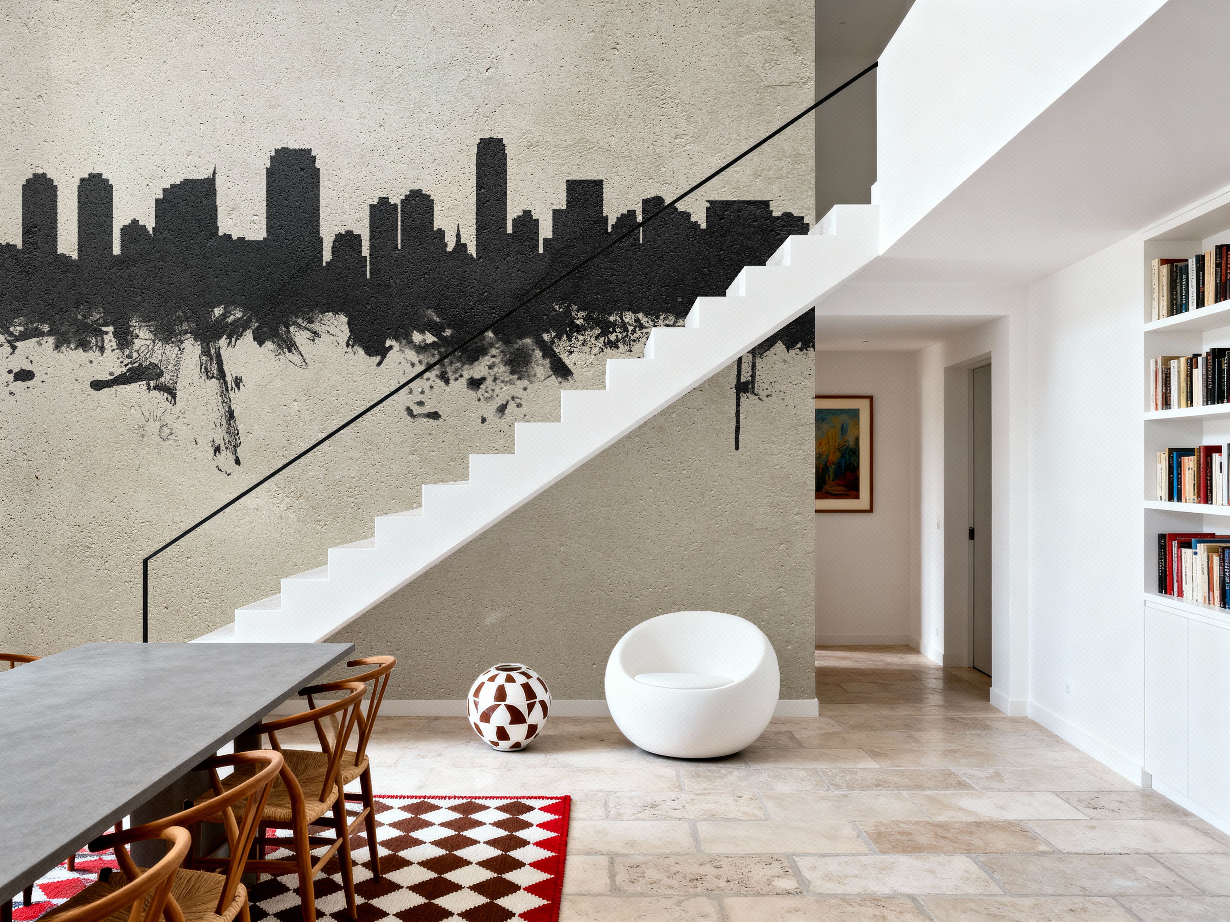 Jersey City New York Skyline Concrete