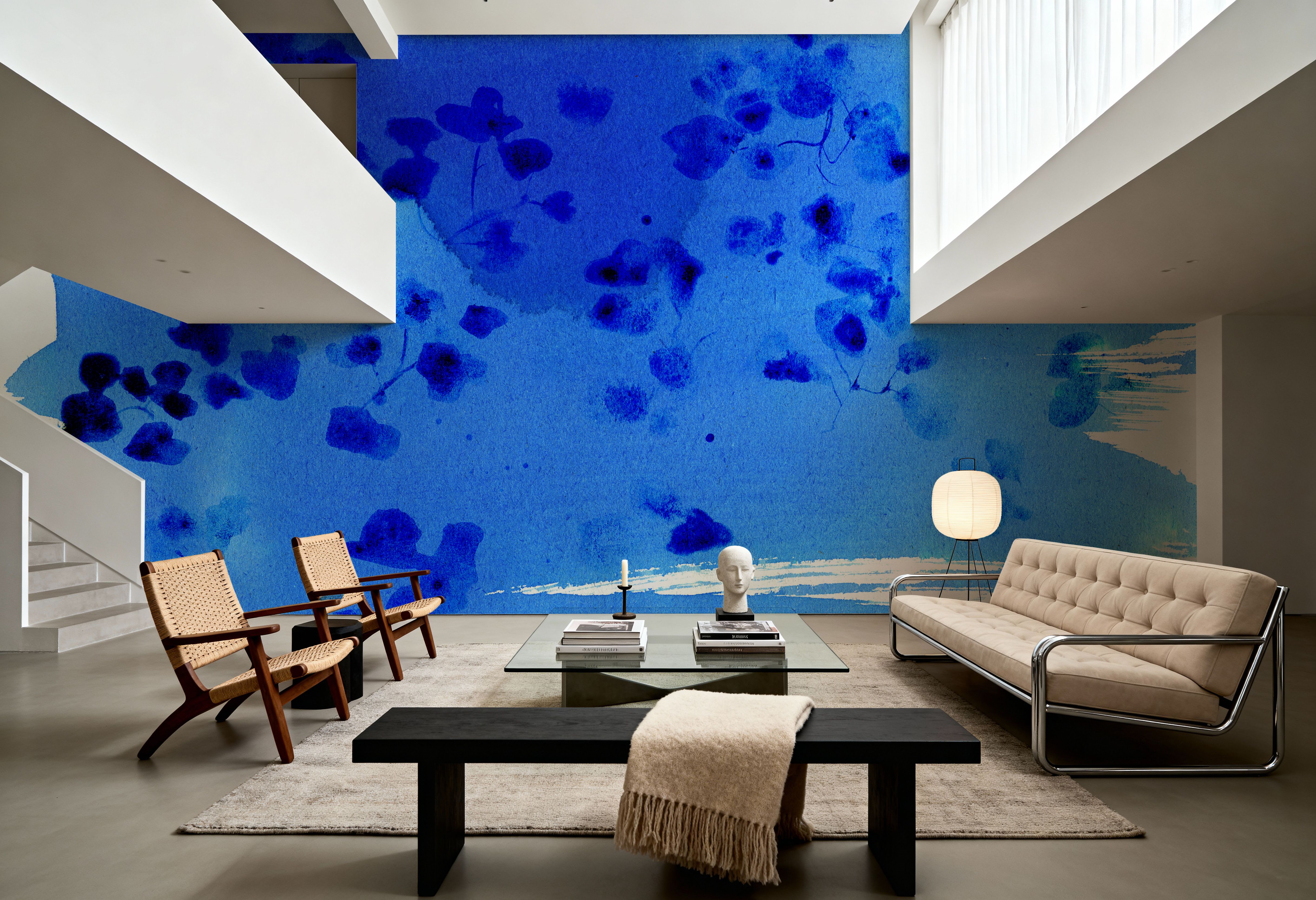 Singing Cloud, Indigo, Carte da parati