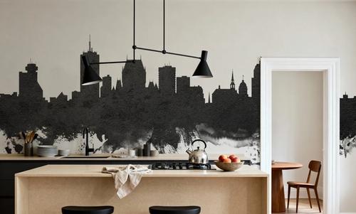 Quebec Canada Skyline Black & White
