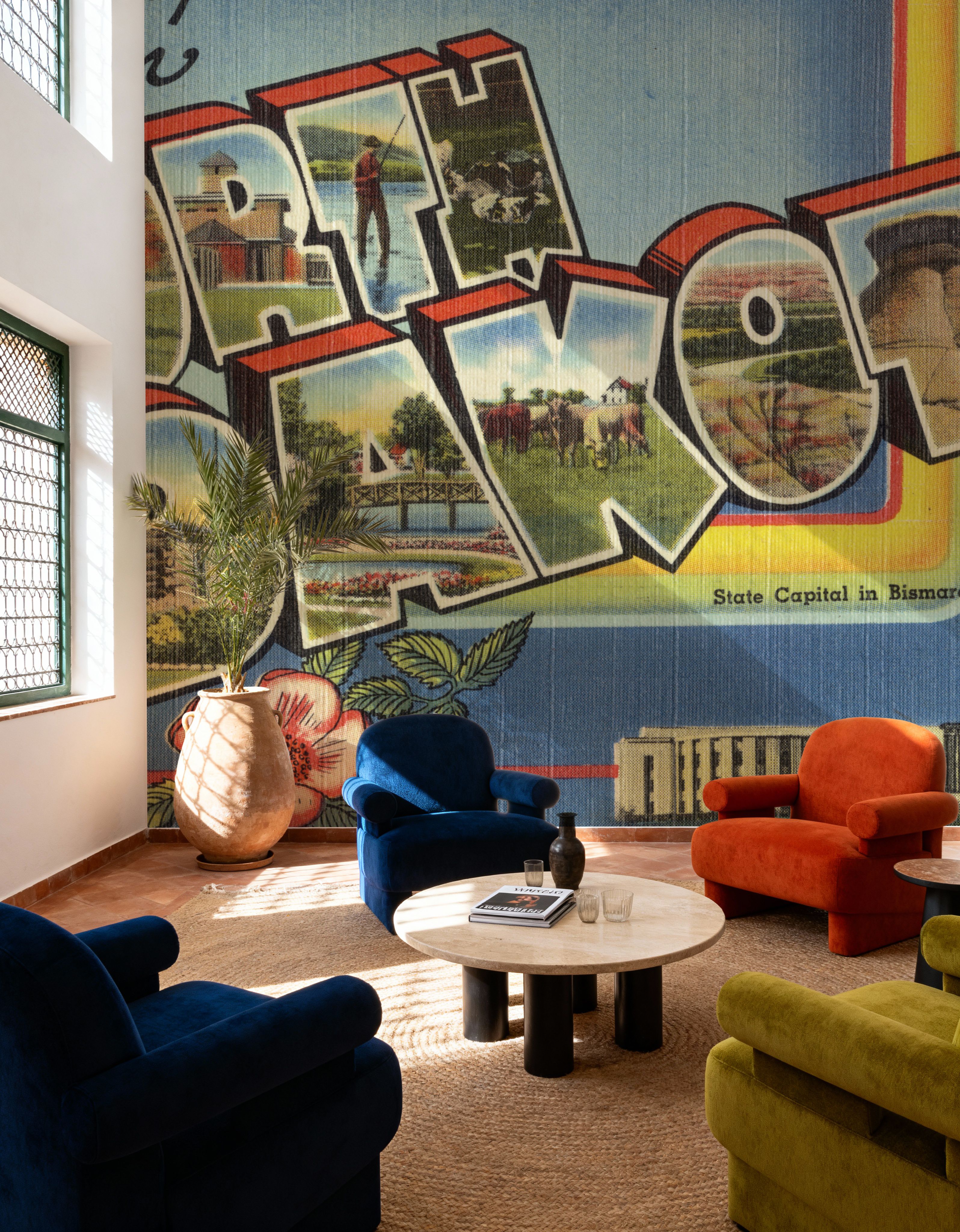 Greetings from North Dakota - Screenprint Postcard