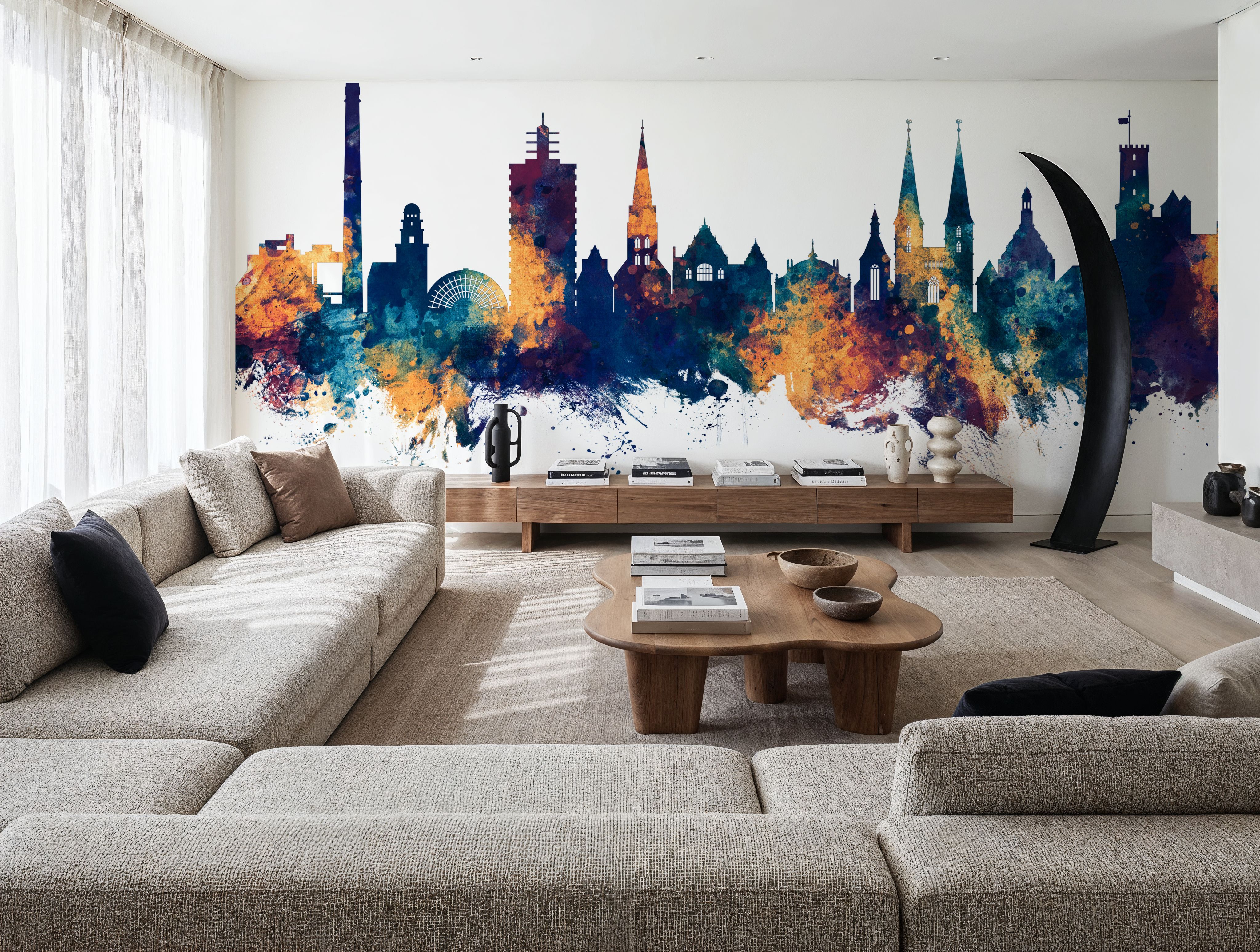 Bielefeld Germany Skyline Blue & Bronze