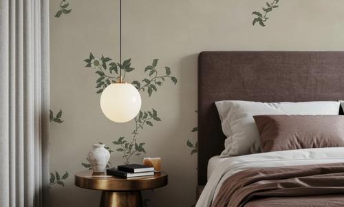 Rambling Rose, Ivory on Light Beige