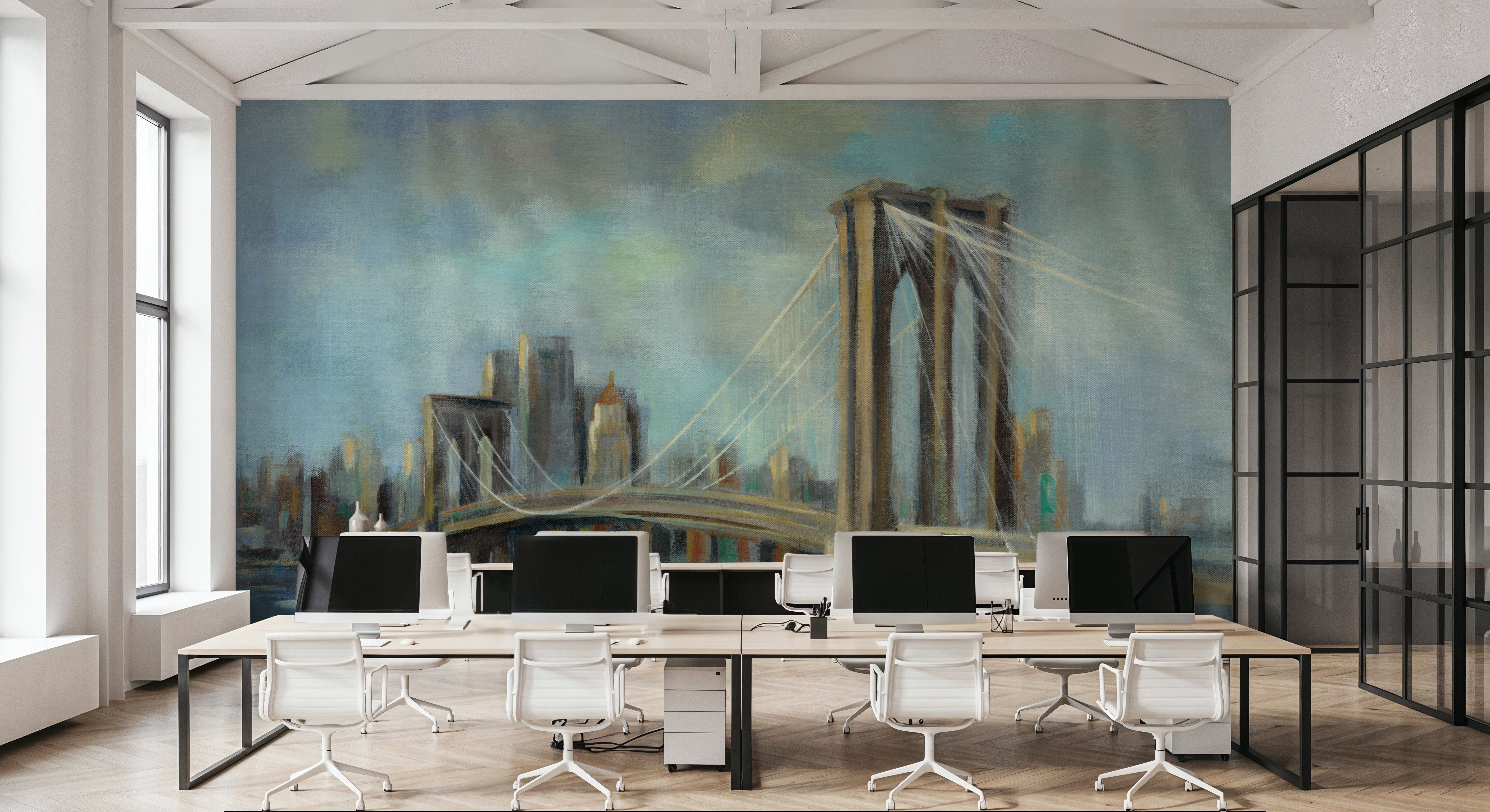 Painterly Brooklyn Bridge, Wallpaper