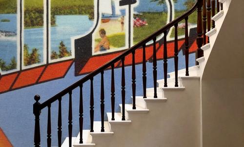 Greetings from Lake Winnipesaukee - Screenprint Postcard