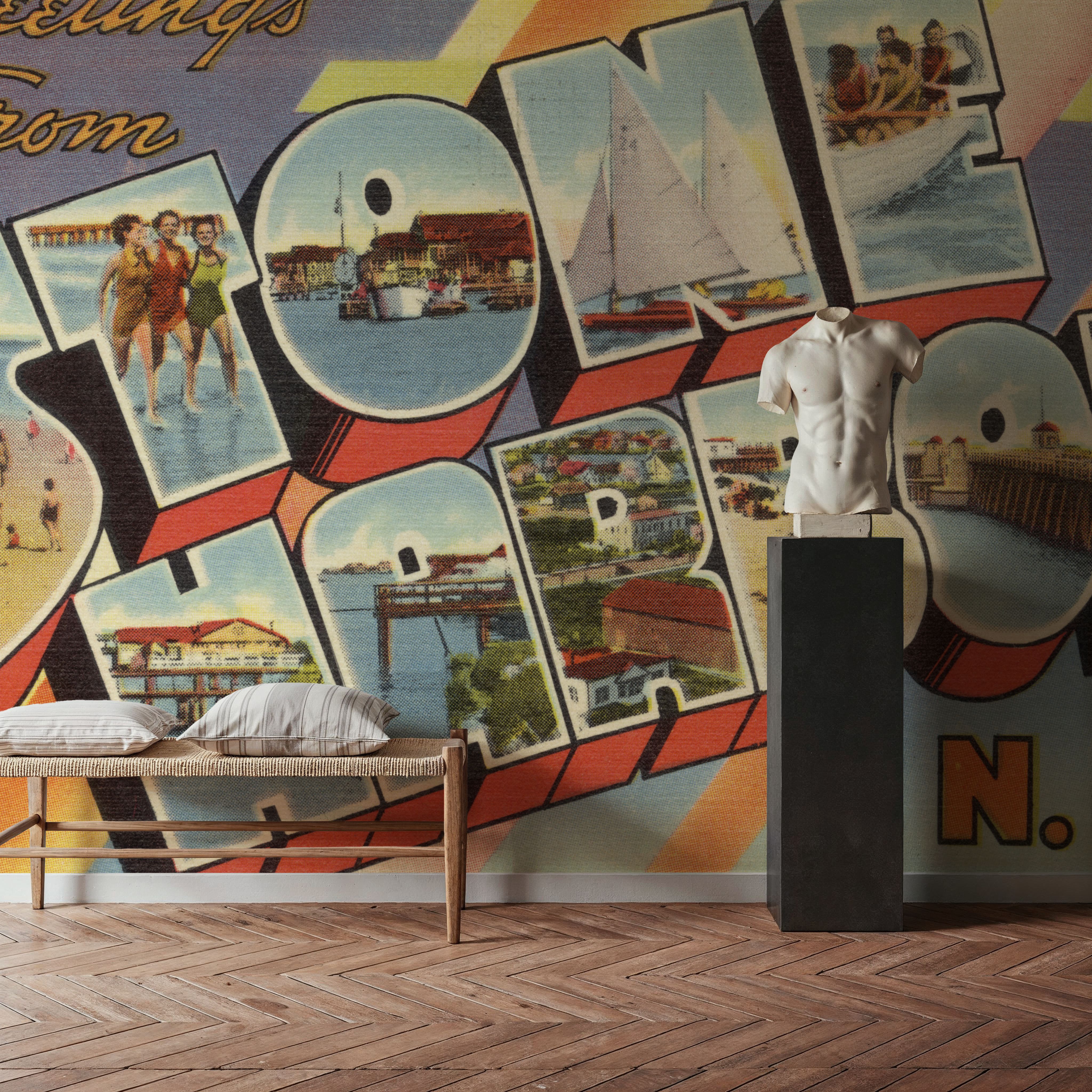 Greetings from Stone Harbor - Screenprint Postcard