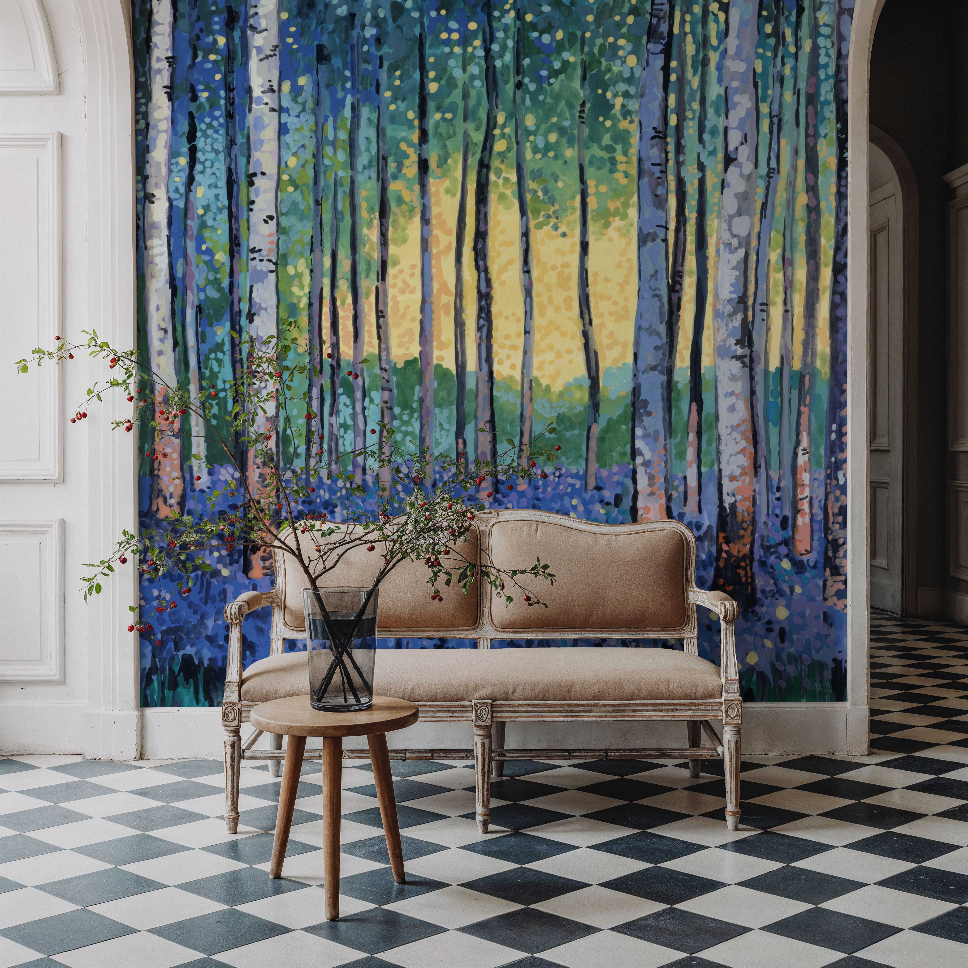 Birch Forest Flower Garden