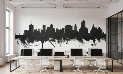 Tulsa Oklahoma Skyline Black & White