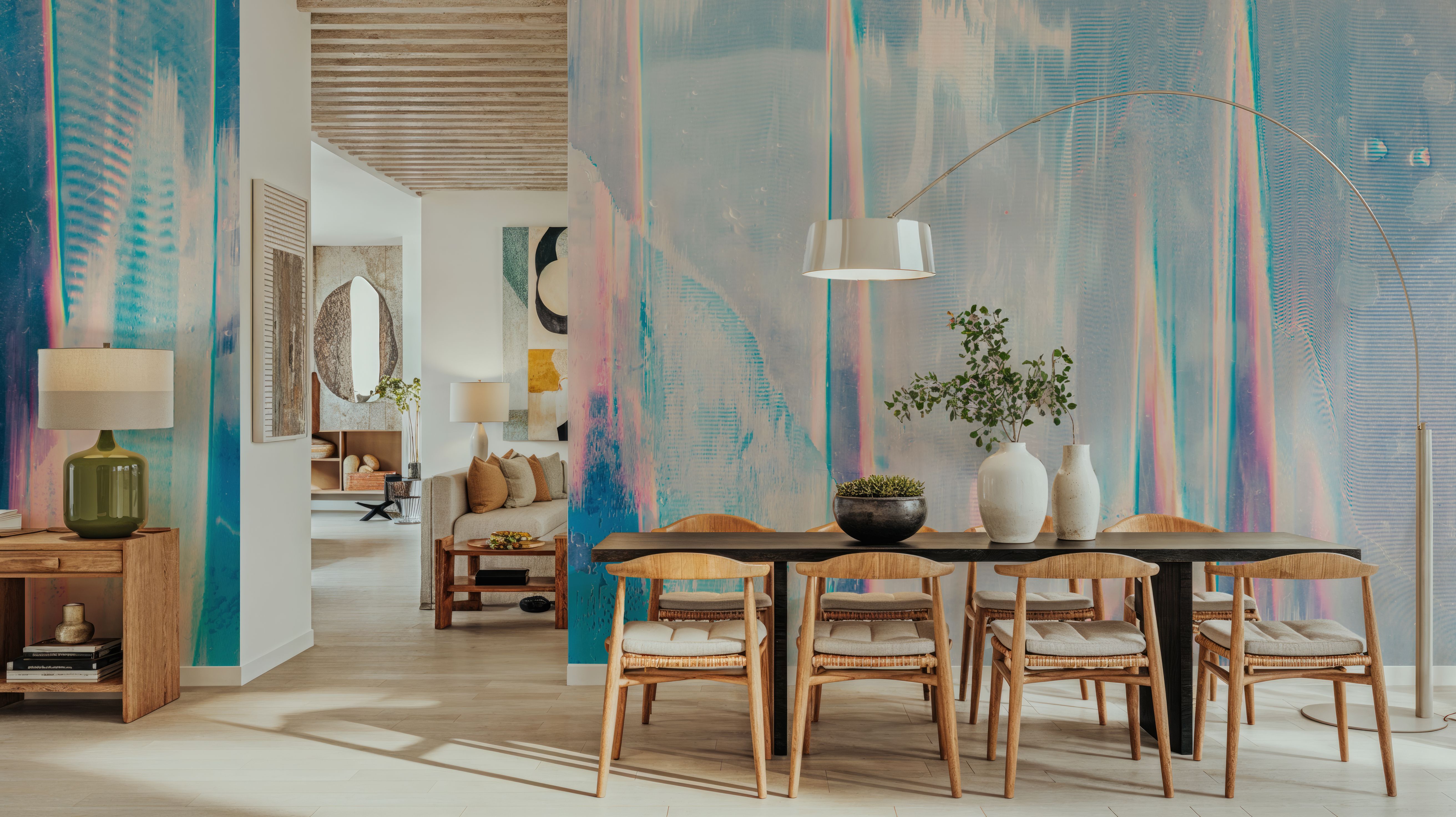 Pastel Glitch, Behang