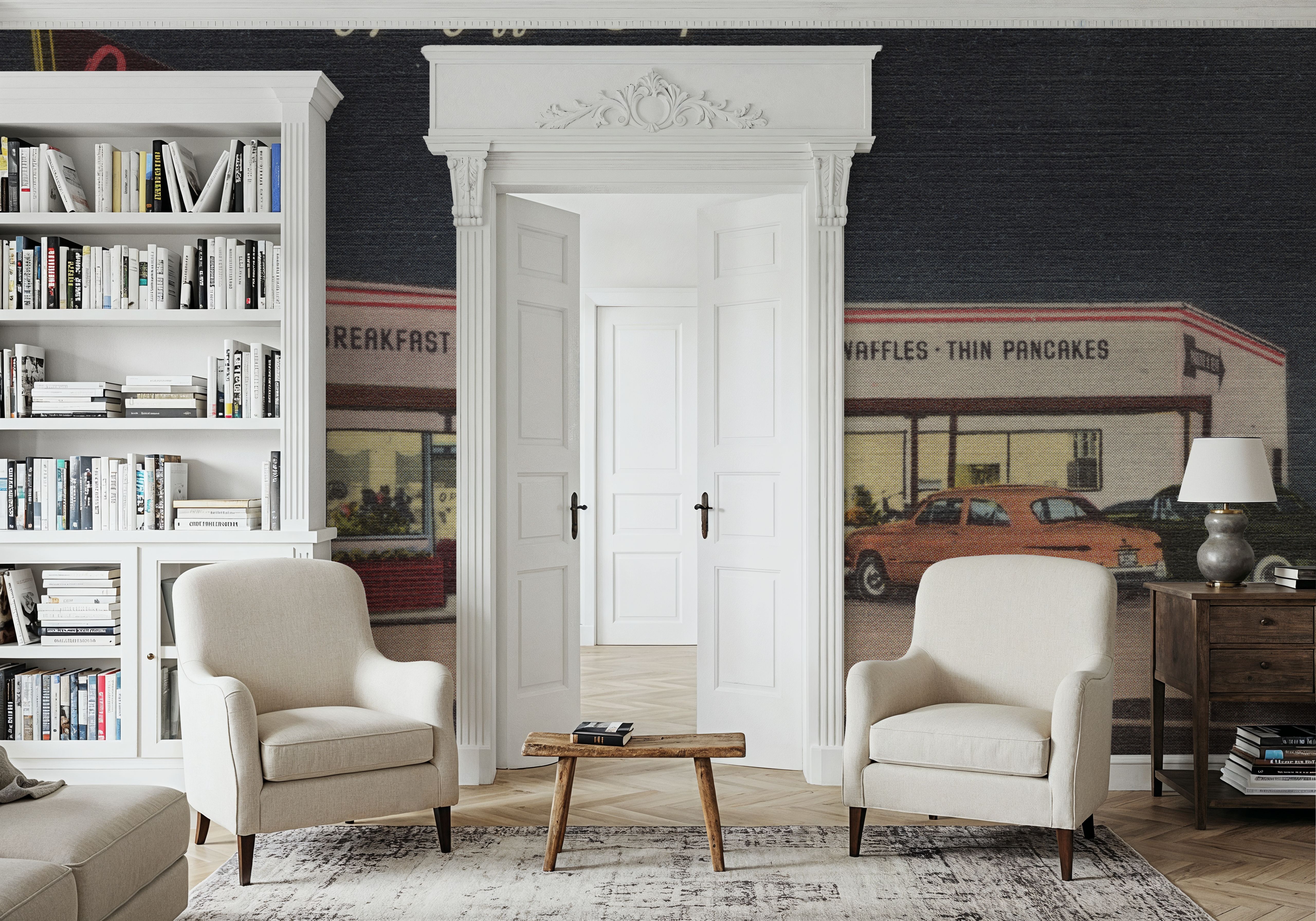 Greetings from the Coffee Shop - Screenprint Postcard, Tapeten