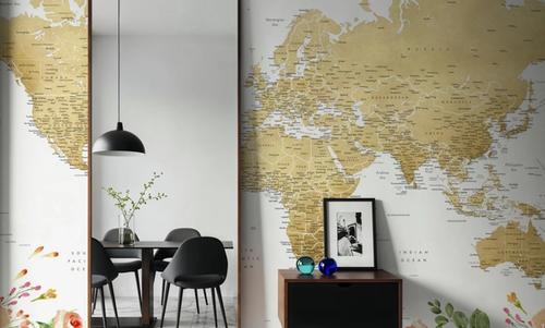 World Map Cities - Blythe