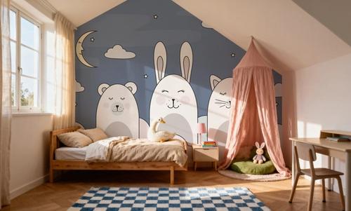 Sleeping Bunny Blue
