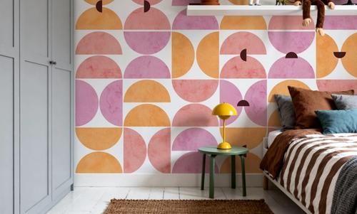 Homley Retro Shapes, Pink