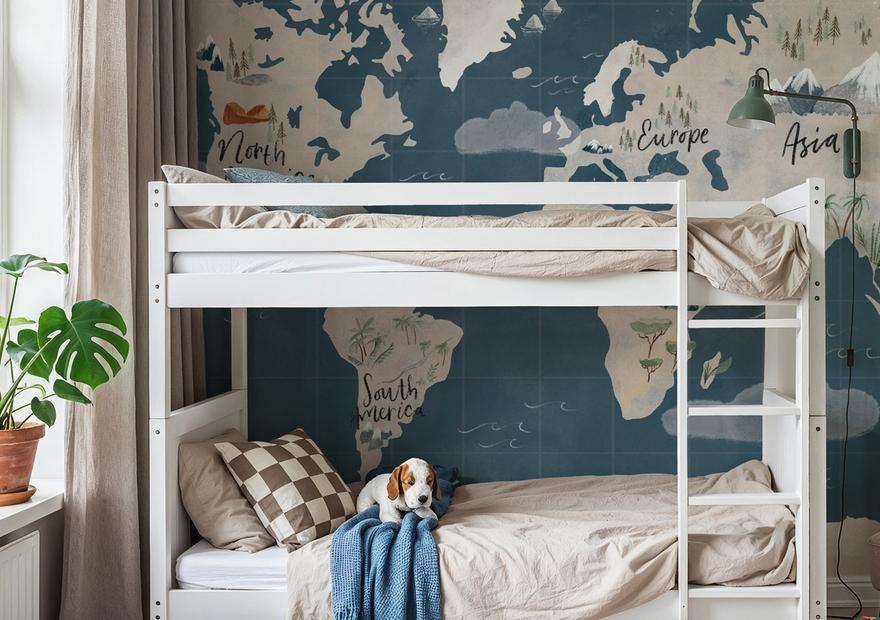 Scandi Map Blue