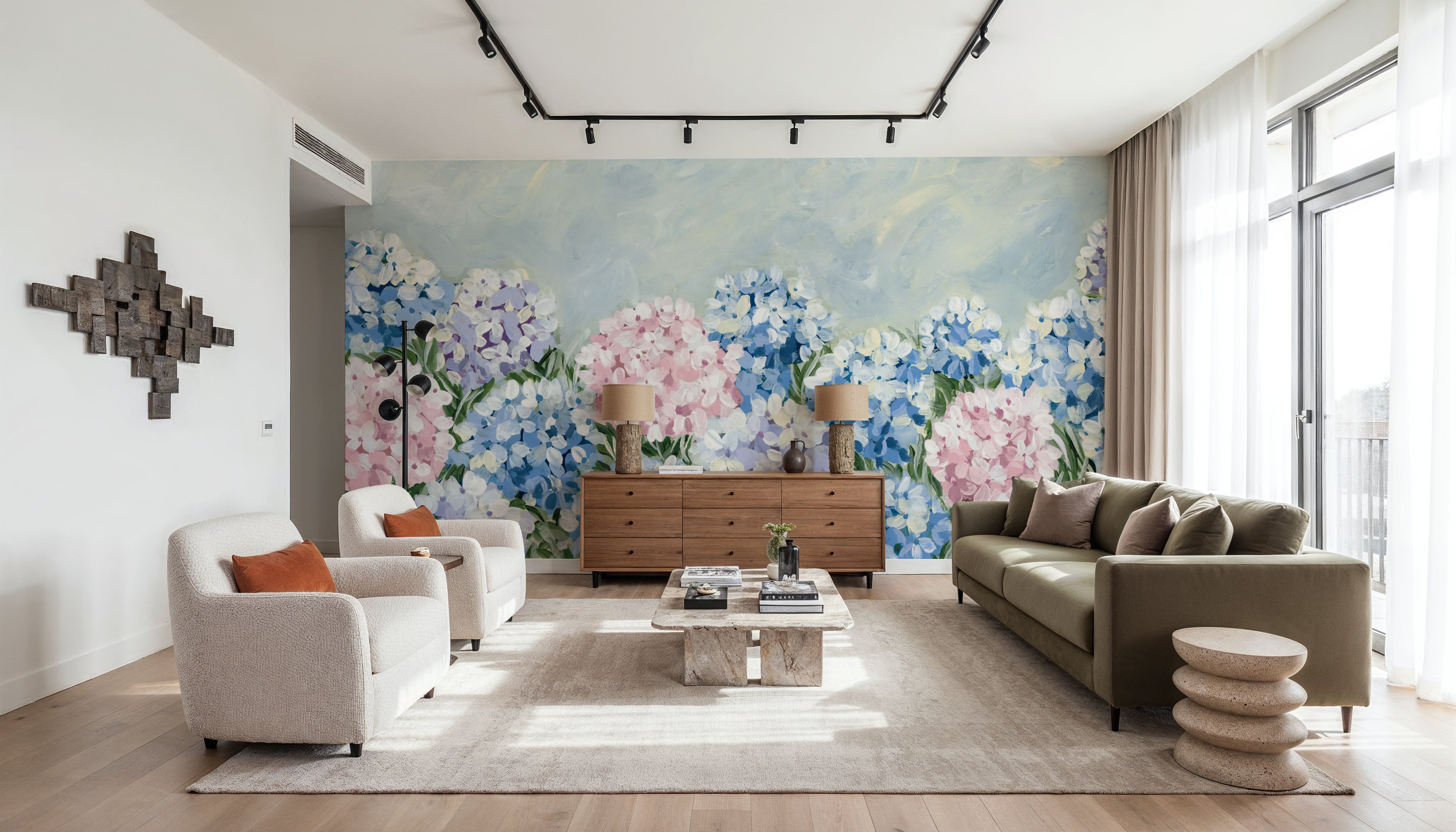 Hydrangea Meadow I Pink