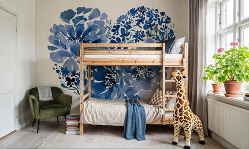 Blue Floral Heart