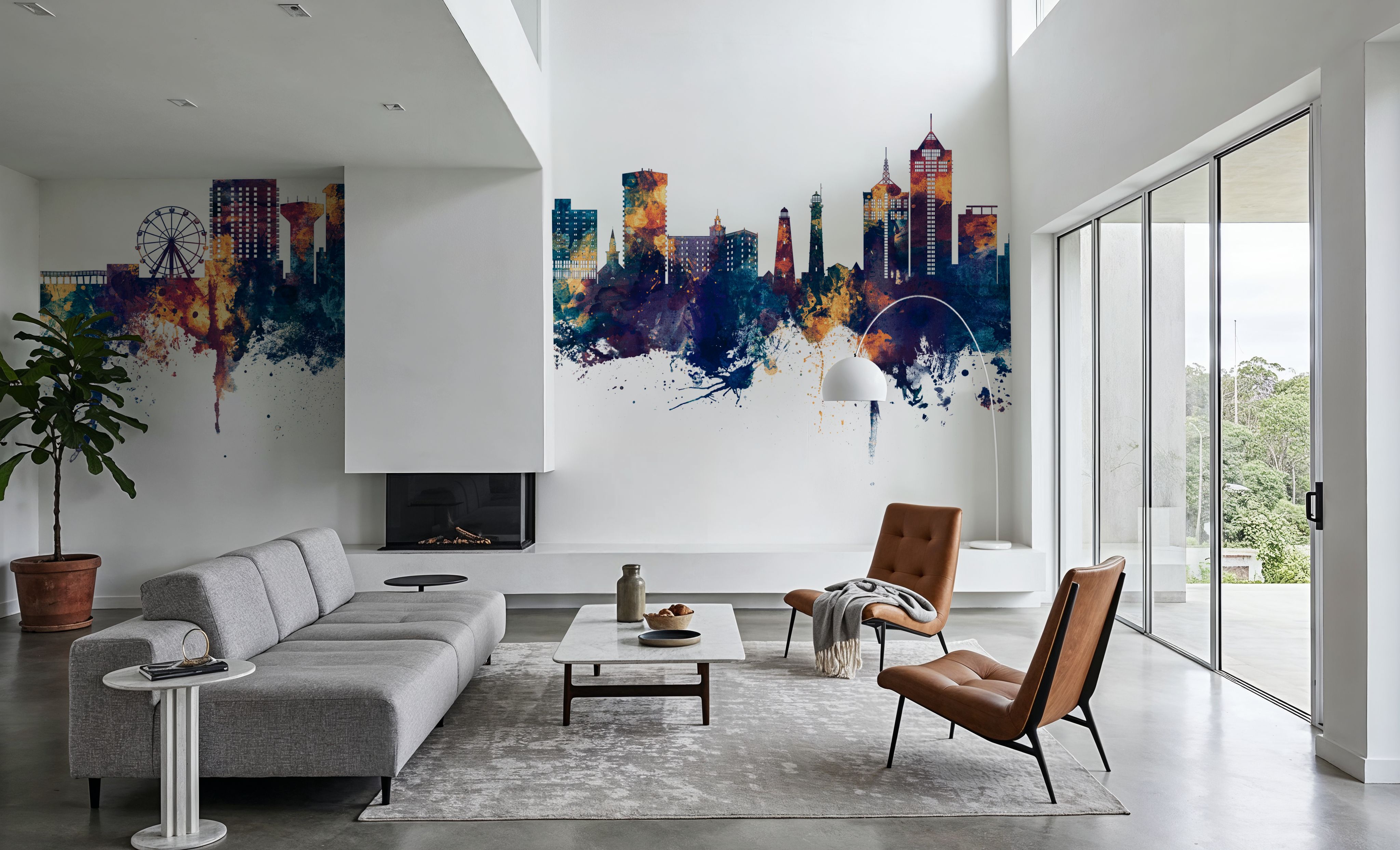 Virginia Beach Skyline Blue & Bronze