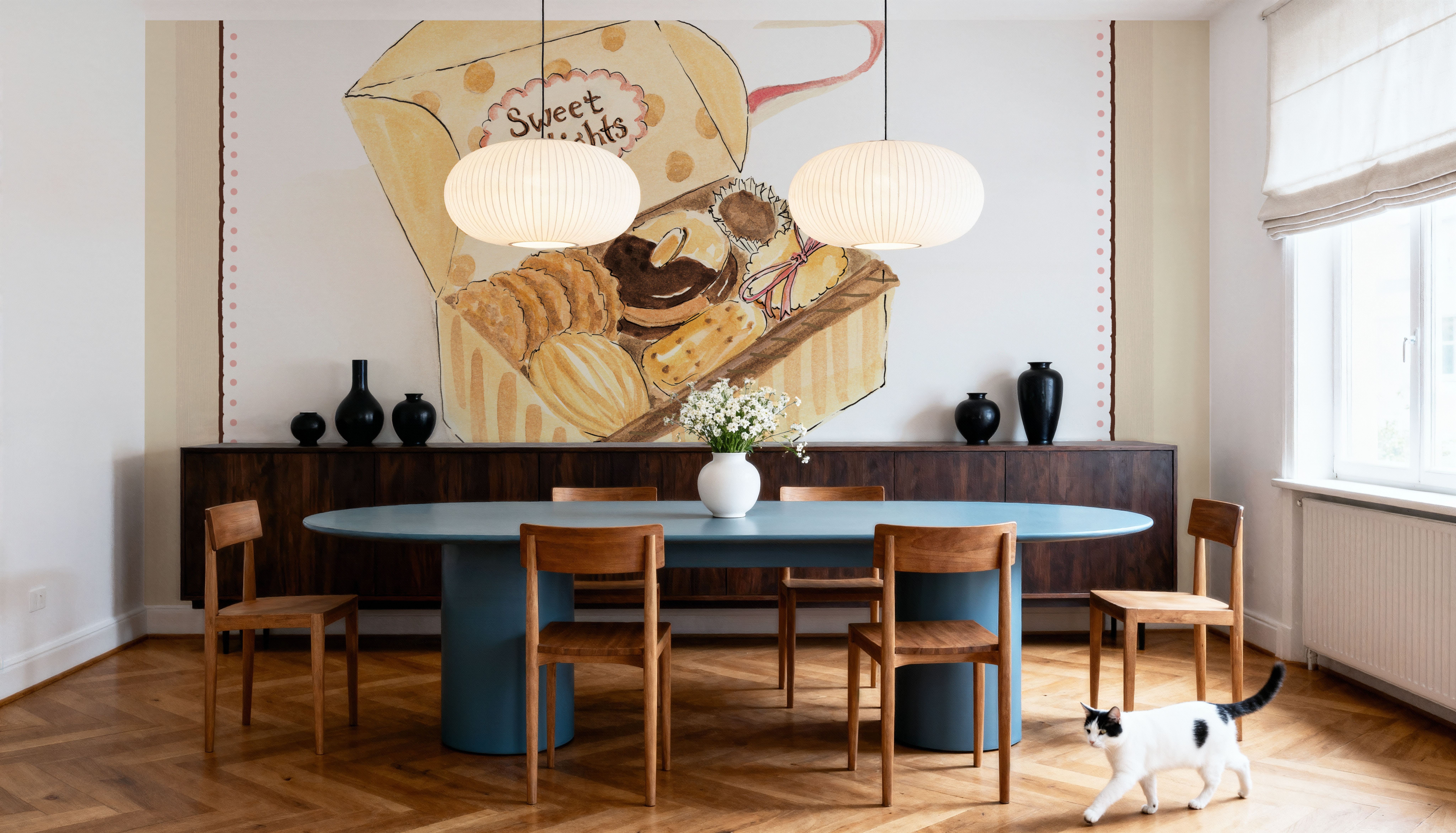 Sweet Delights on Stripes, Tapeten