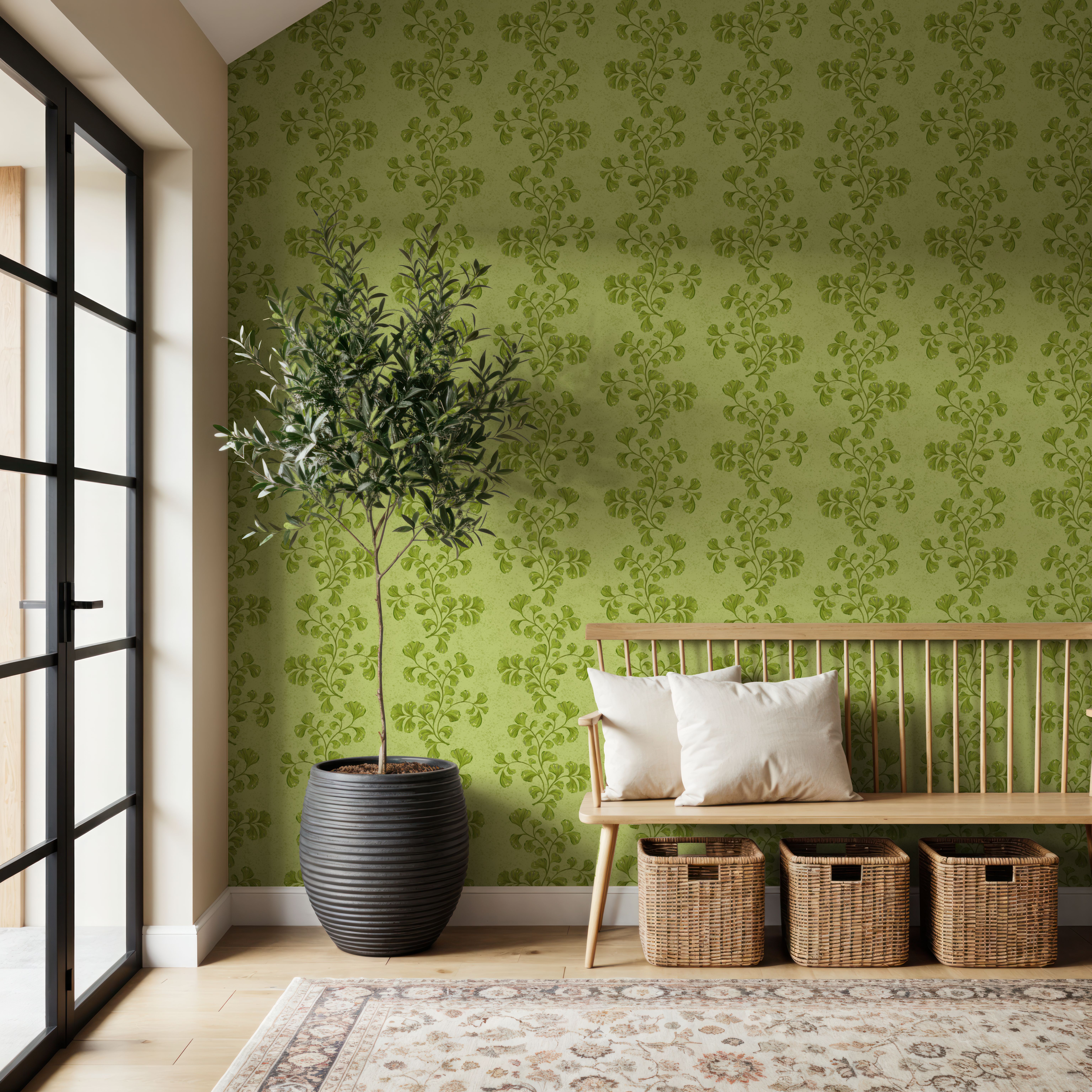 Fern Stripes, Lime Green