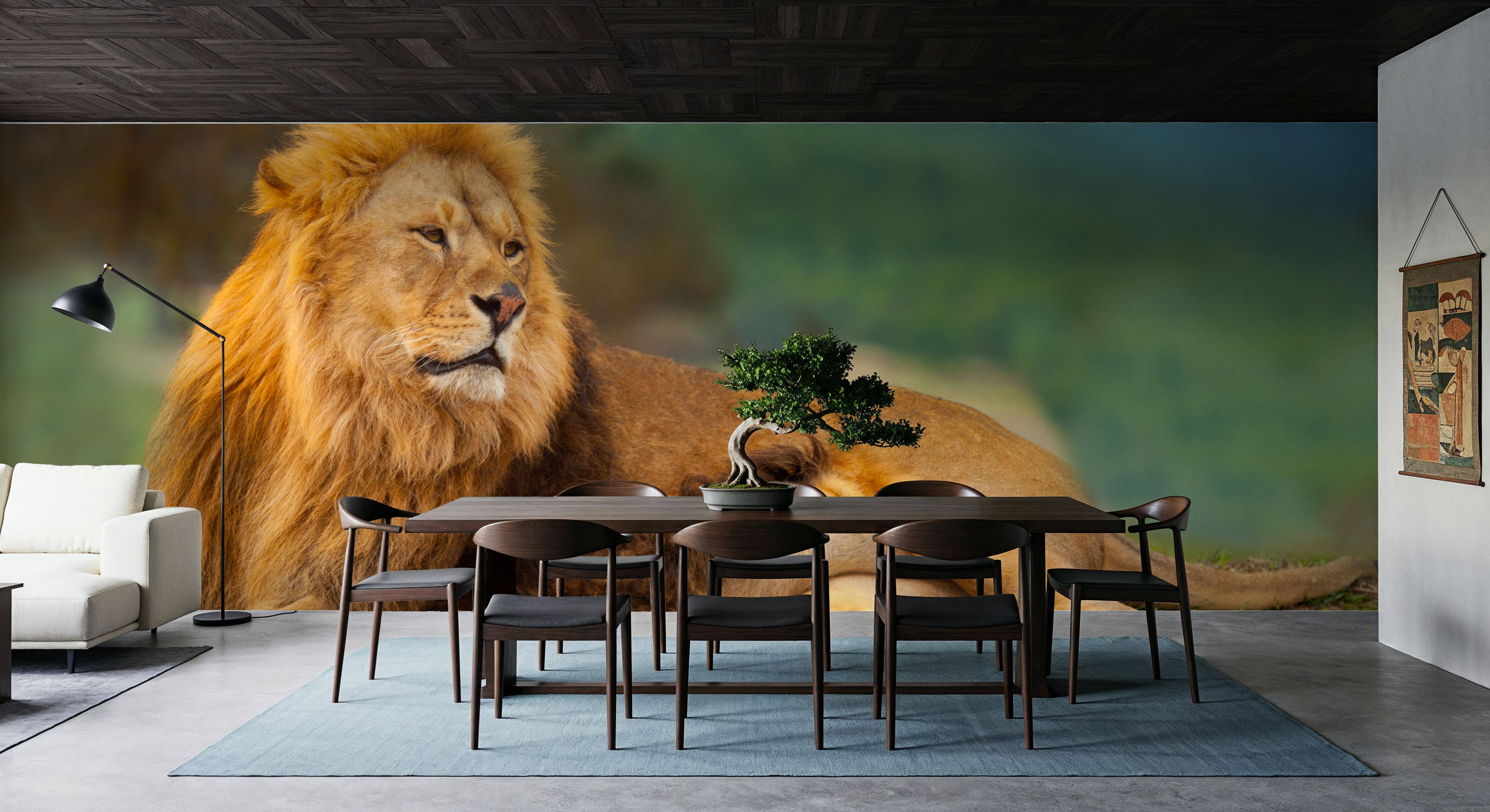 Lion Rest, Papel pintado