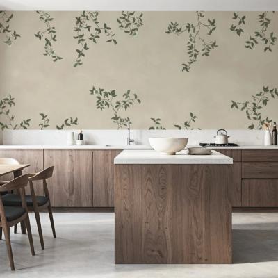 Rambling Rose, Ivory on Light Beige