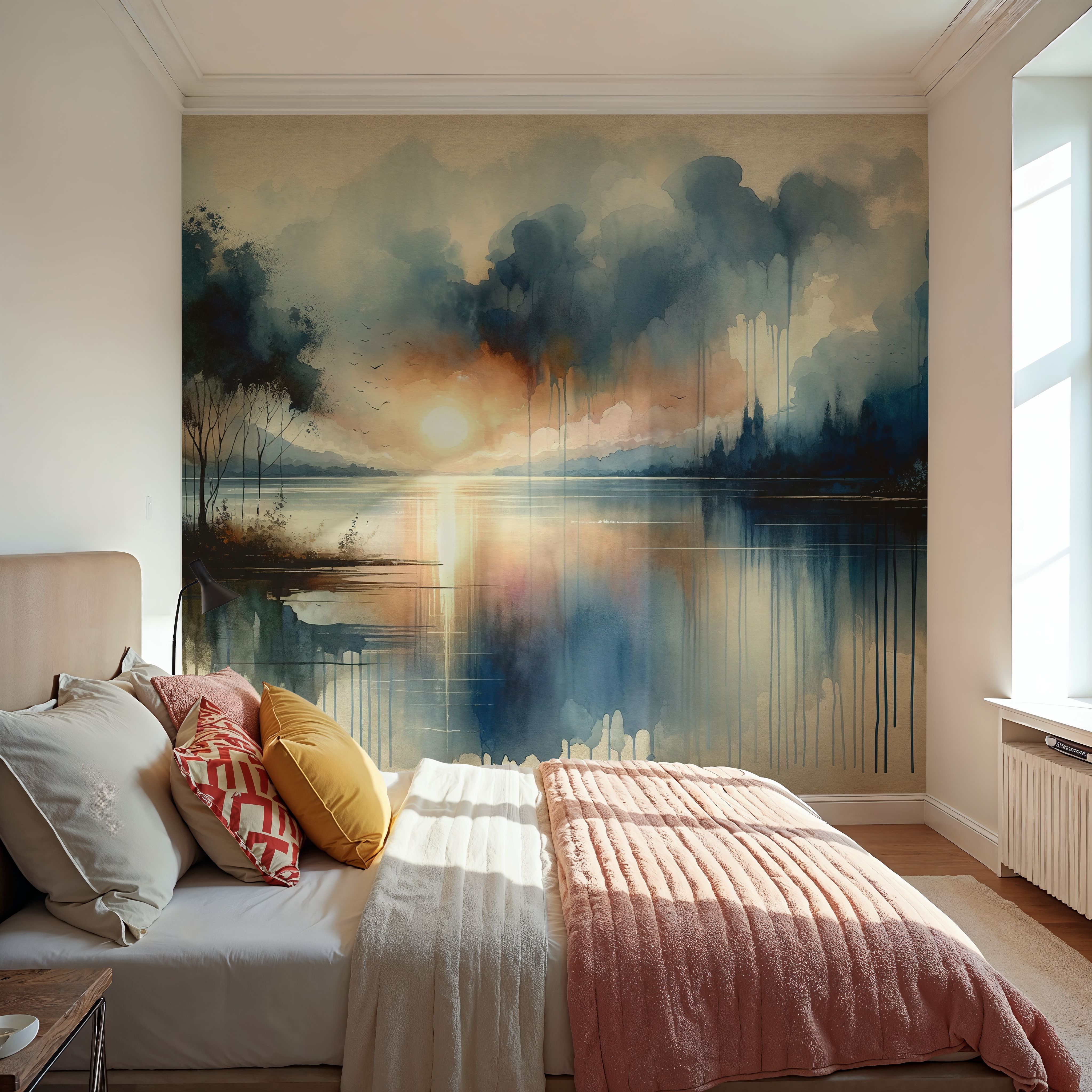 Watercolor Abstract Lake