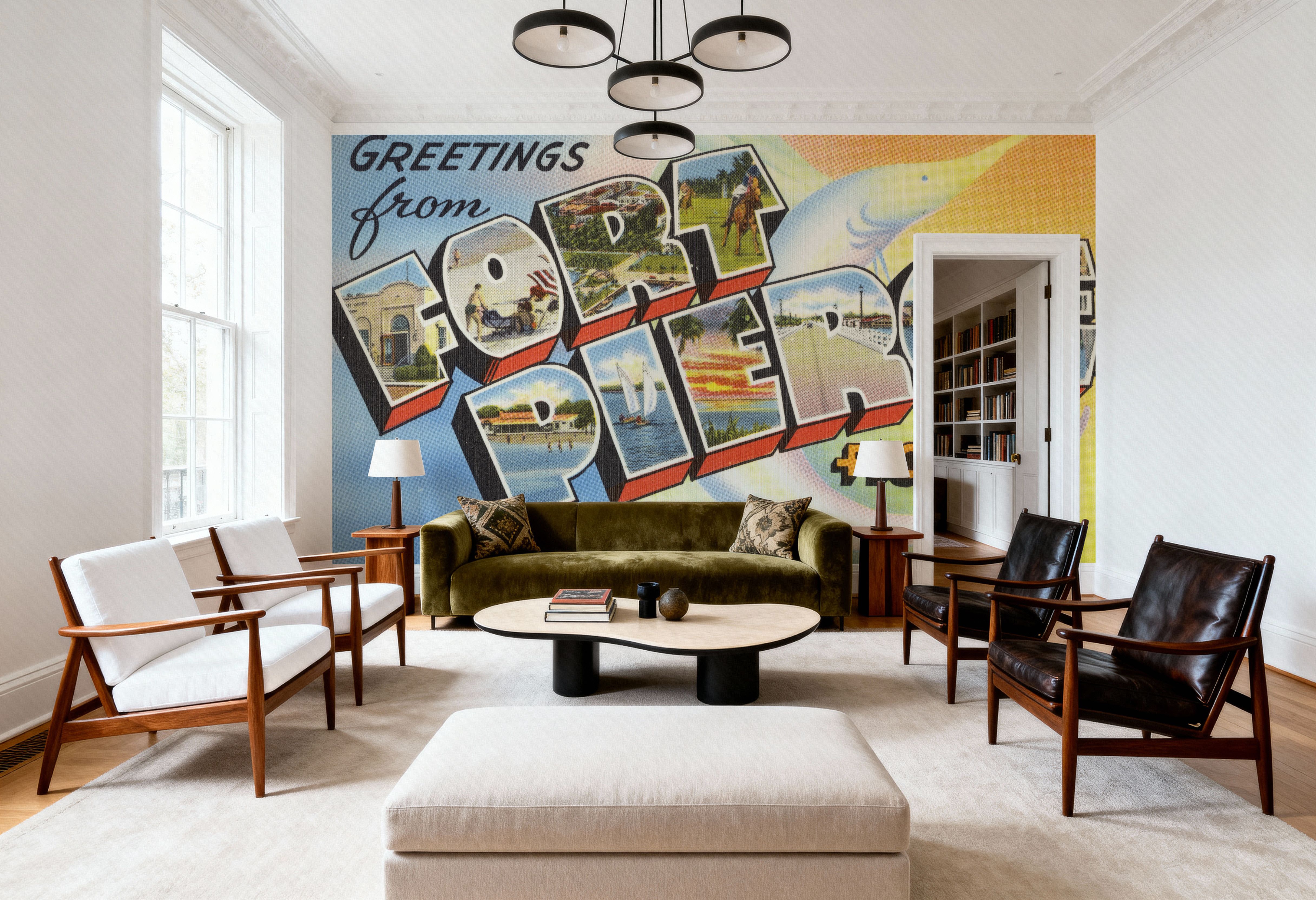 Greetings from Fort Pierce - Screenprint Postcard