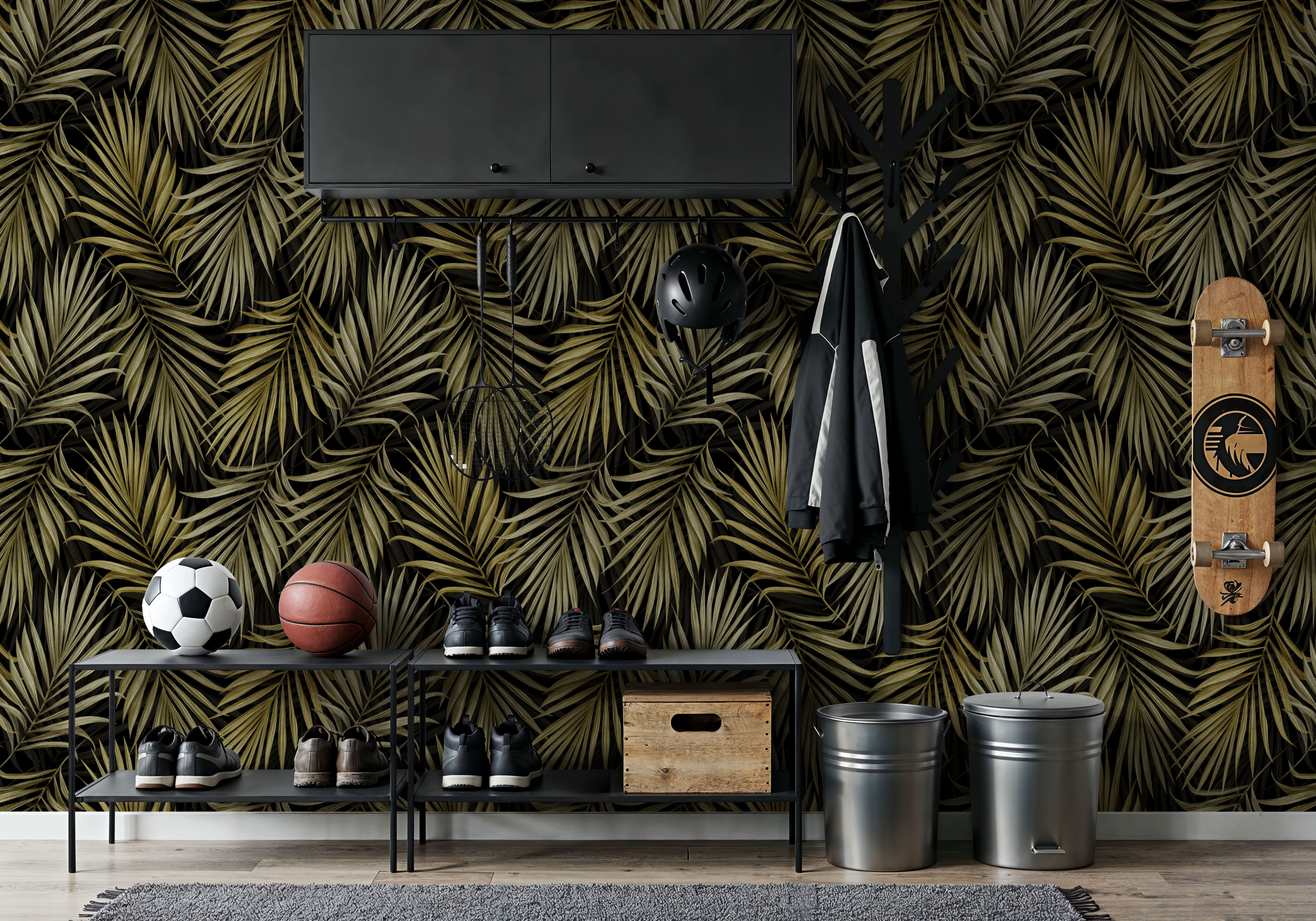 Bright Palms Pattern, Yellow